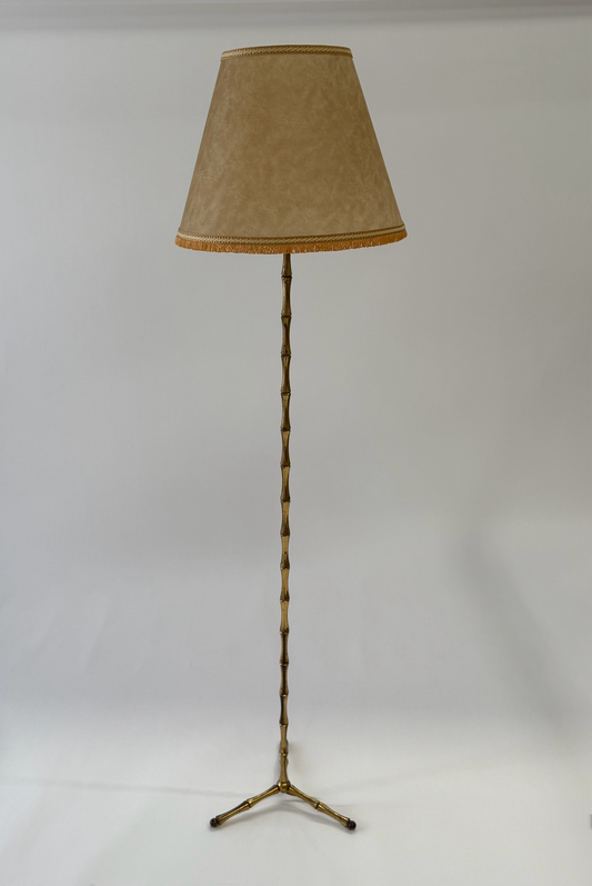 Vintage French Brass Floor Lamp by Maison Bagues