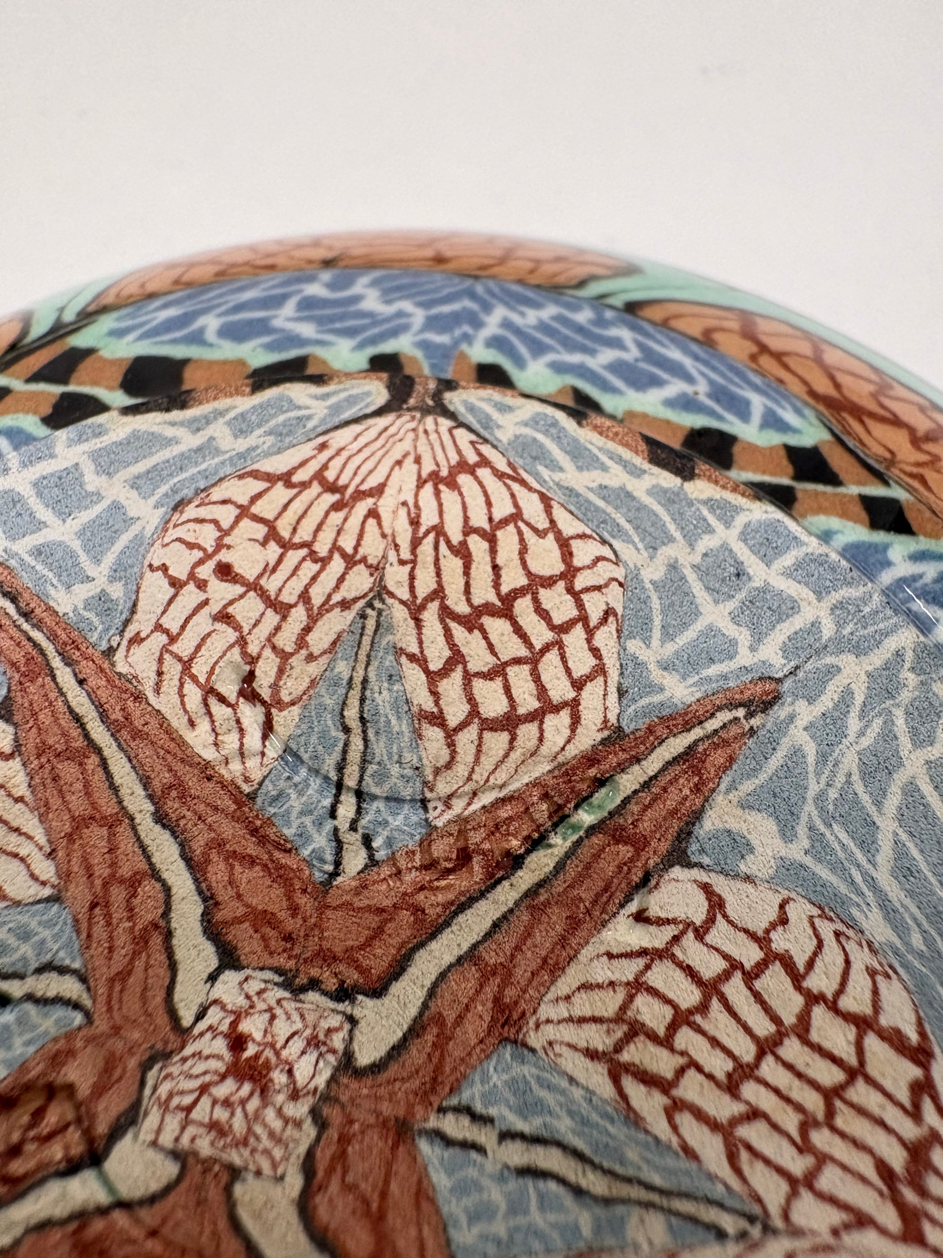 French Mosaic Ceramic Bowl by Jean Gerbino
