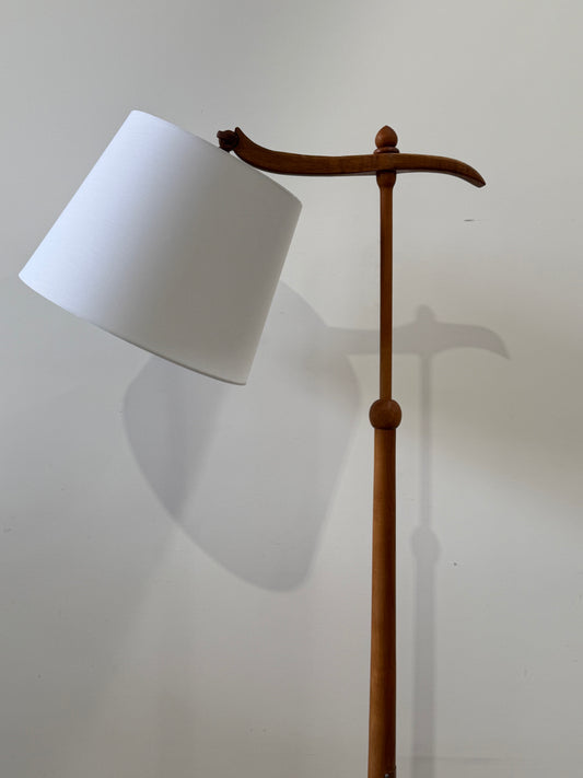 Vintage French Timber Floor Lamp