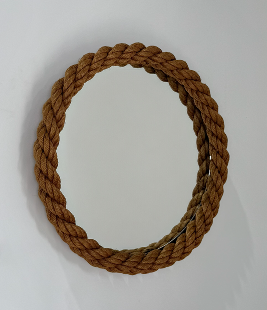 1960’s French Rope Mirror by Audoux Minet