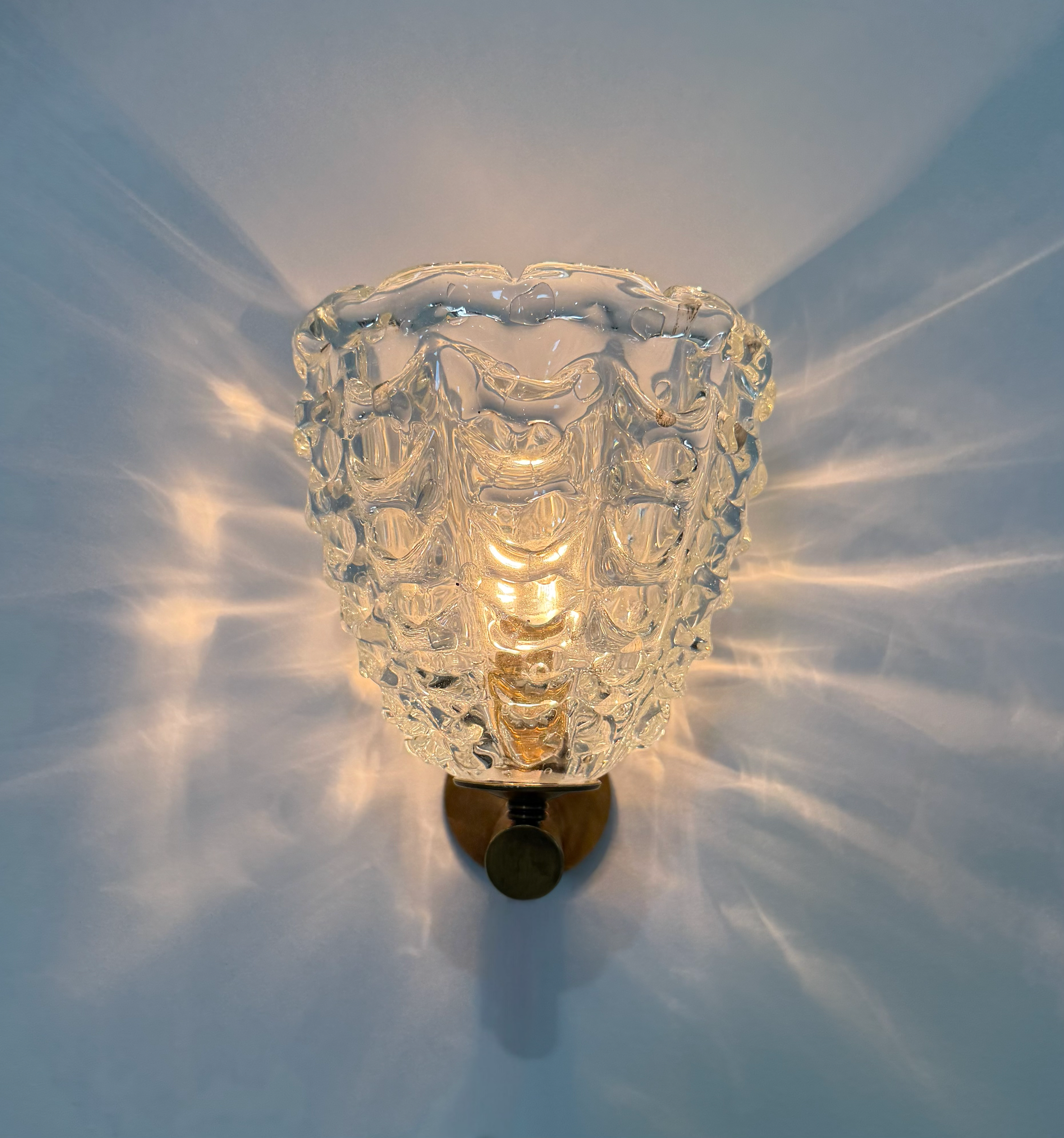 Vintage Draped Murano Wall Light by Barovier