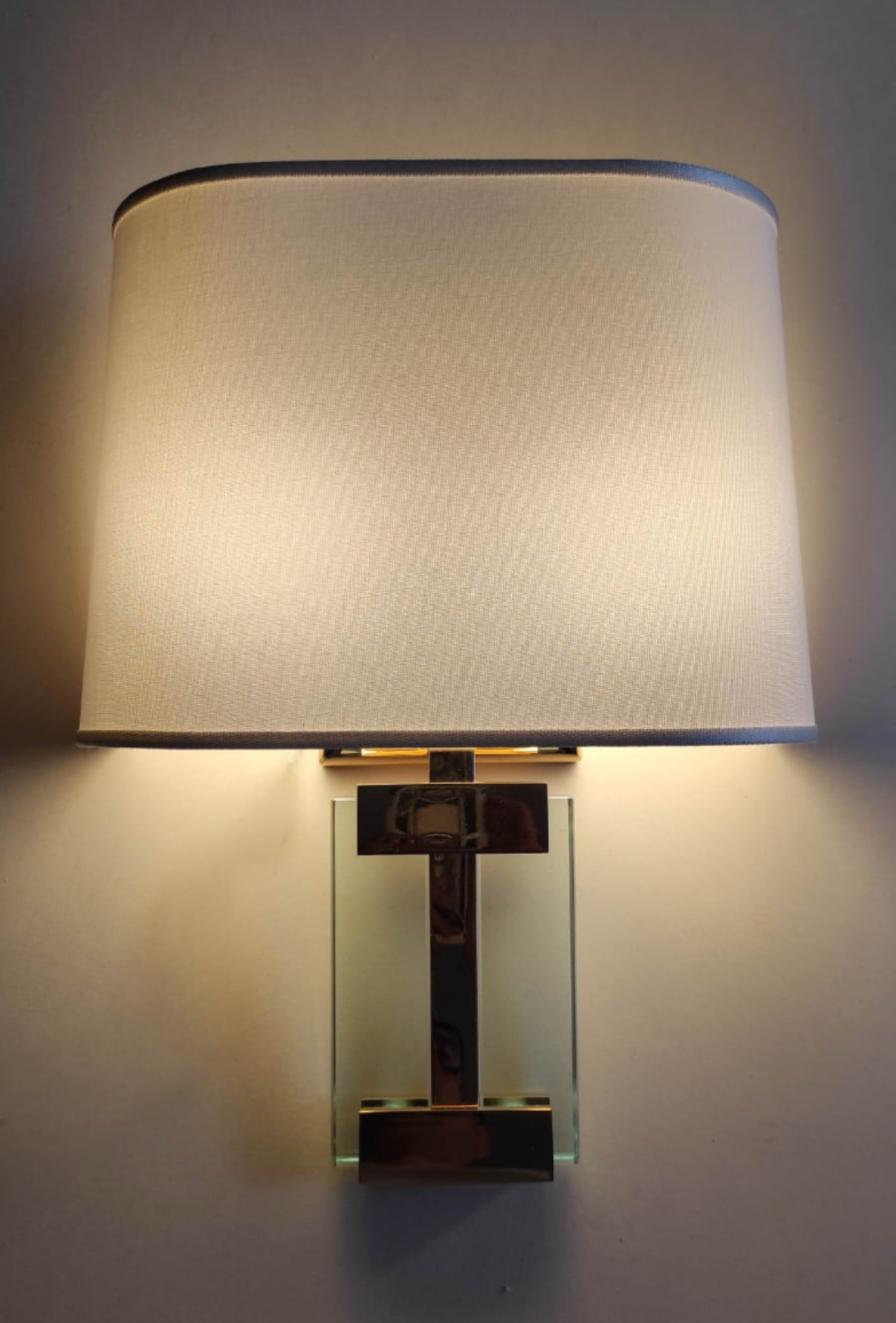1960’s Italian Glass and Brass Wall Light - Two Available