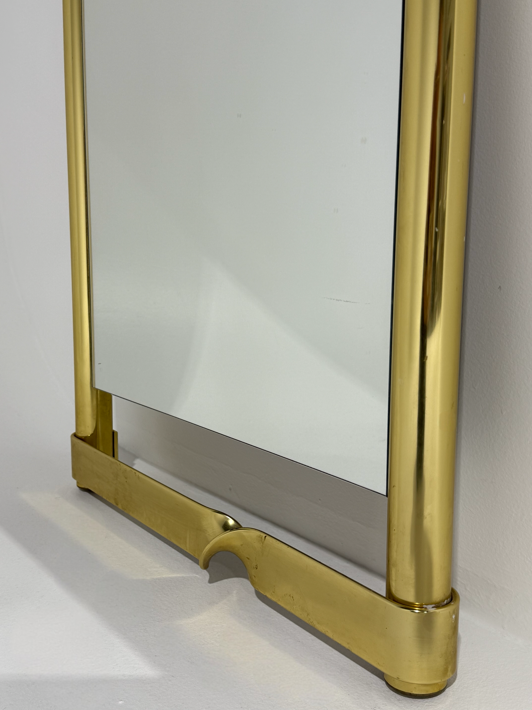 1970’s Italian Brass and Mirror by Luciano Frigerio - Two Available