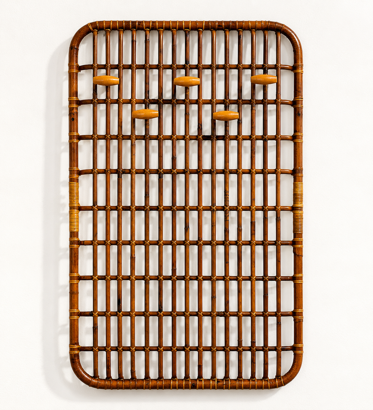 Italian Bamboo Coat Rack by Bonacina