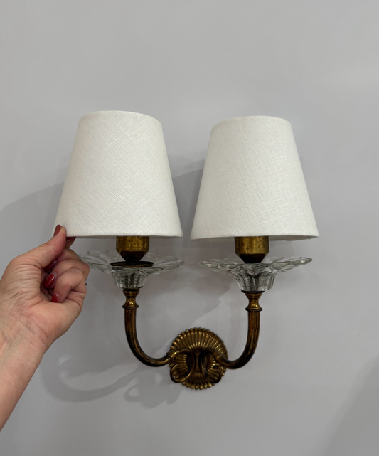 Pair of 1950’s Italian Brass Wall Lights