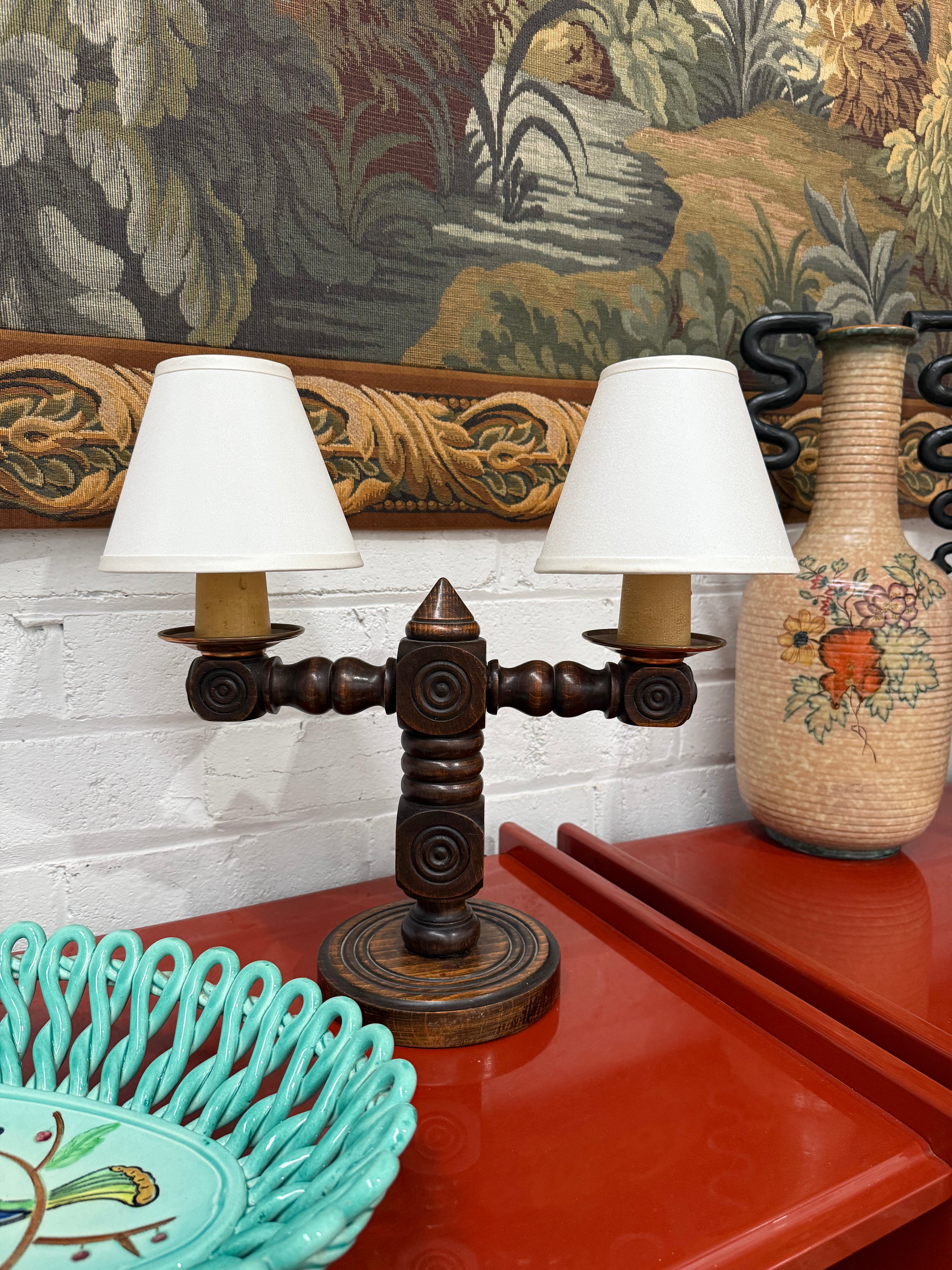 French Charles Dudouyt Table Lamp - Two Available