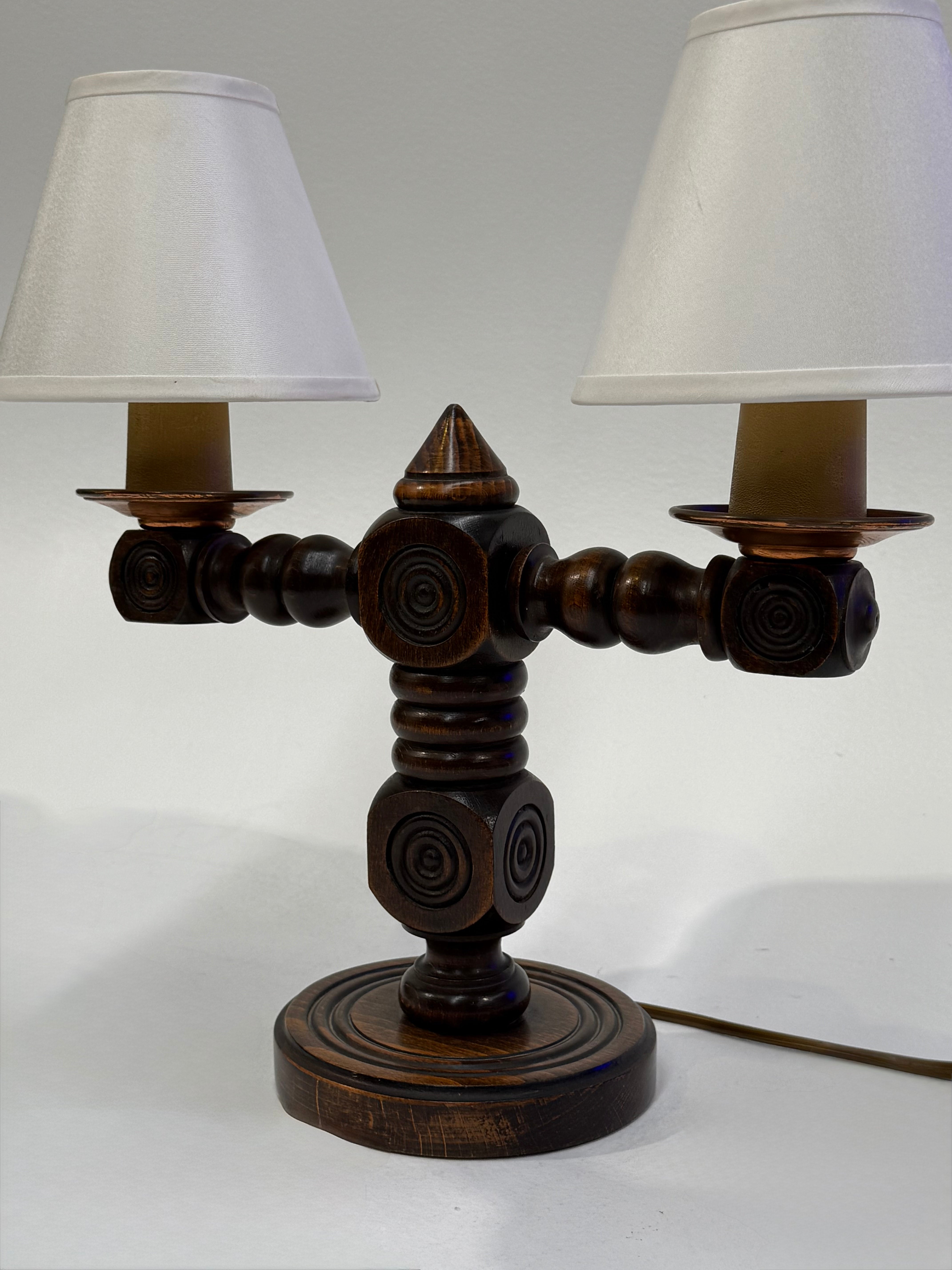 French Charles Dudouyt Table Lamp - Two Available