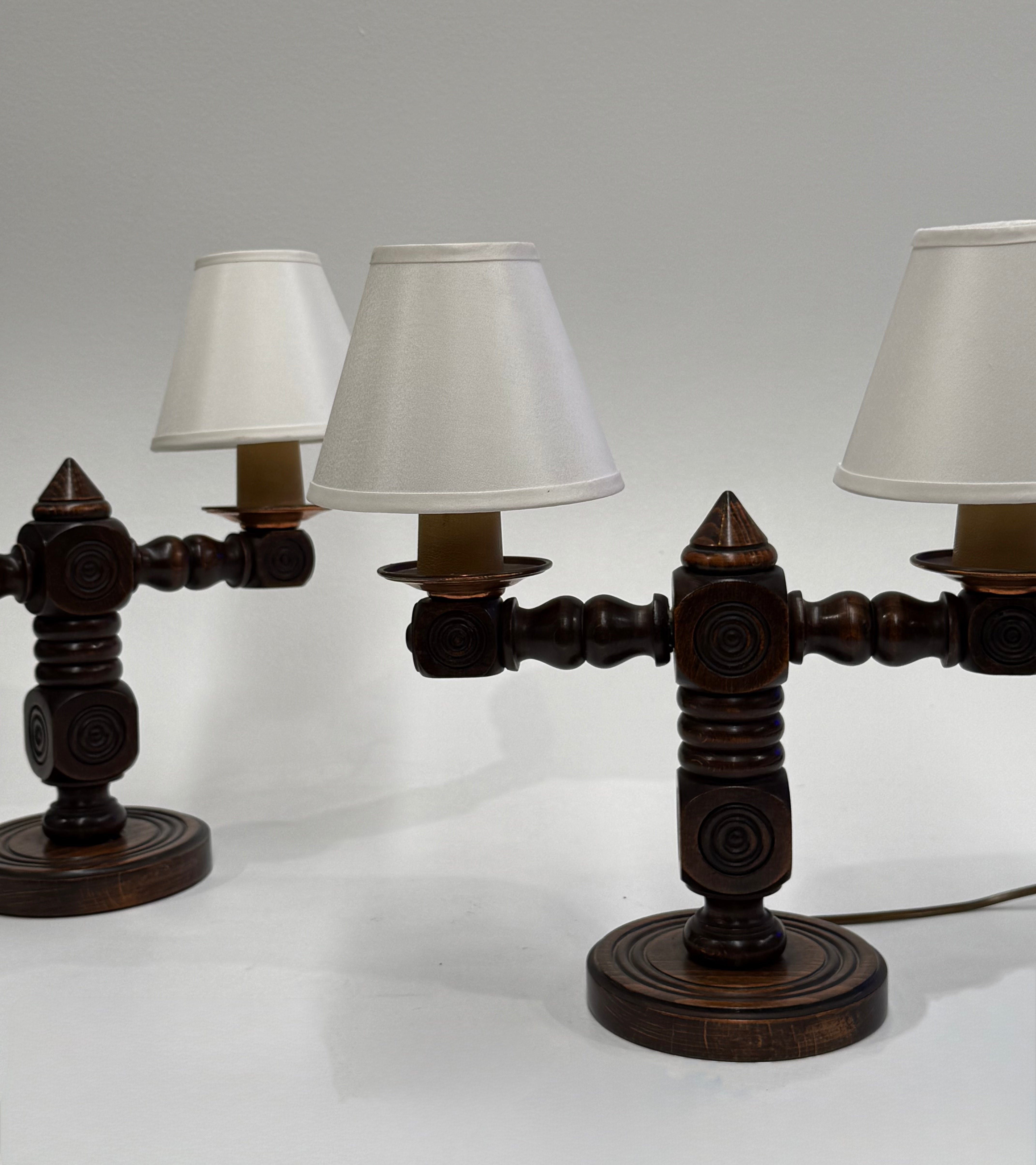 French Charles Dudouyt Table Lamp - Two Available