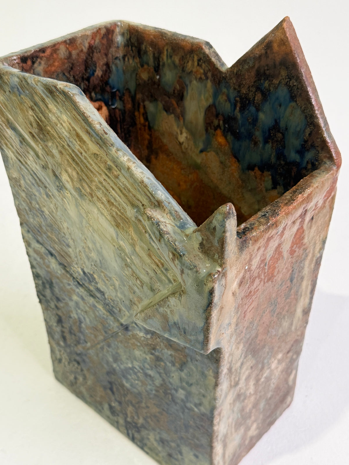 Large 1970’s French Brutalist Stoneware Vase