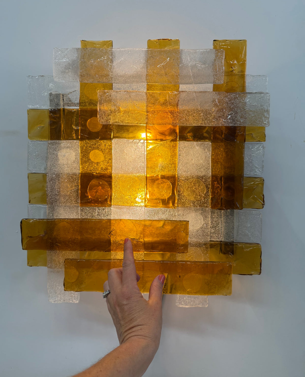 Large Murano Glass Wall Light by Poliarte
