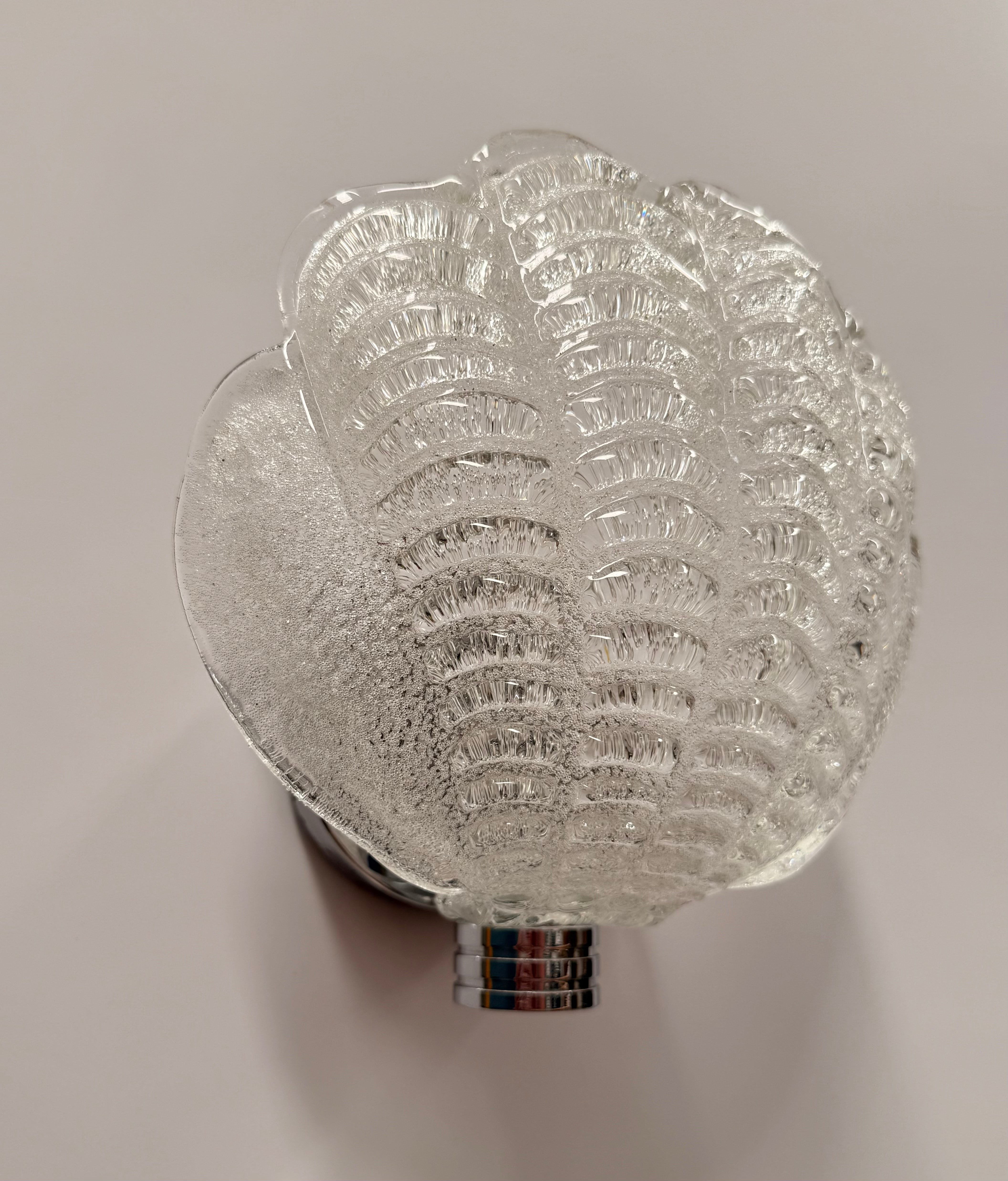 Pair of Murano Glass Shell Wall Lighta