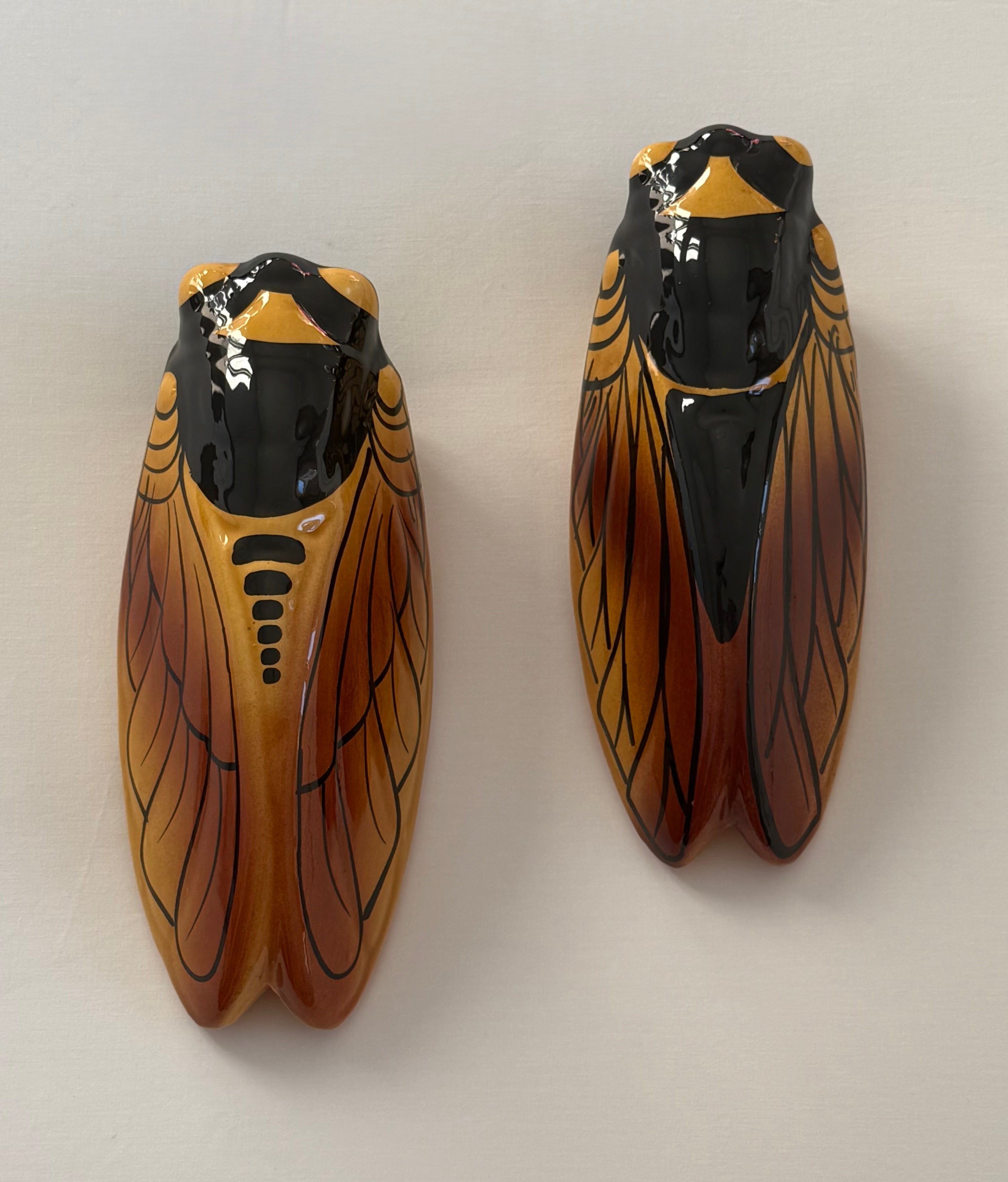 French Cigalle Ceramic Wall Vase