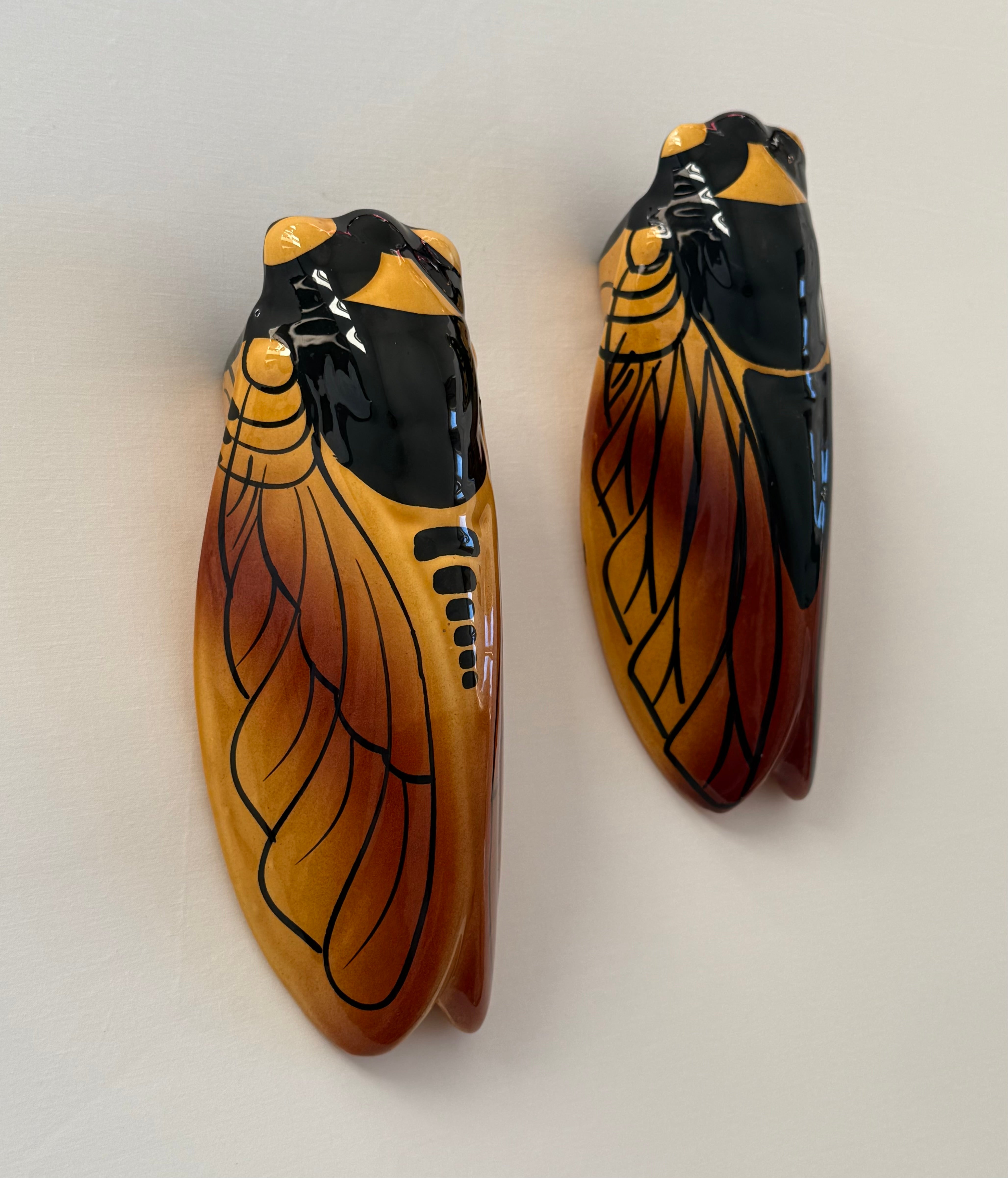 French Cigalle Ceramic Wall Vase