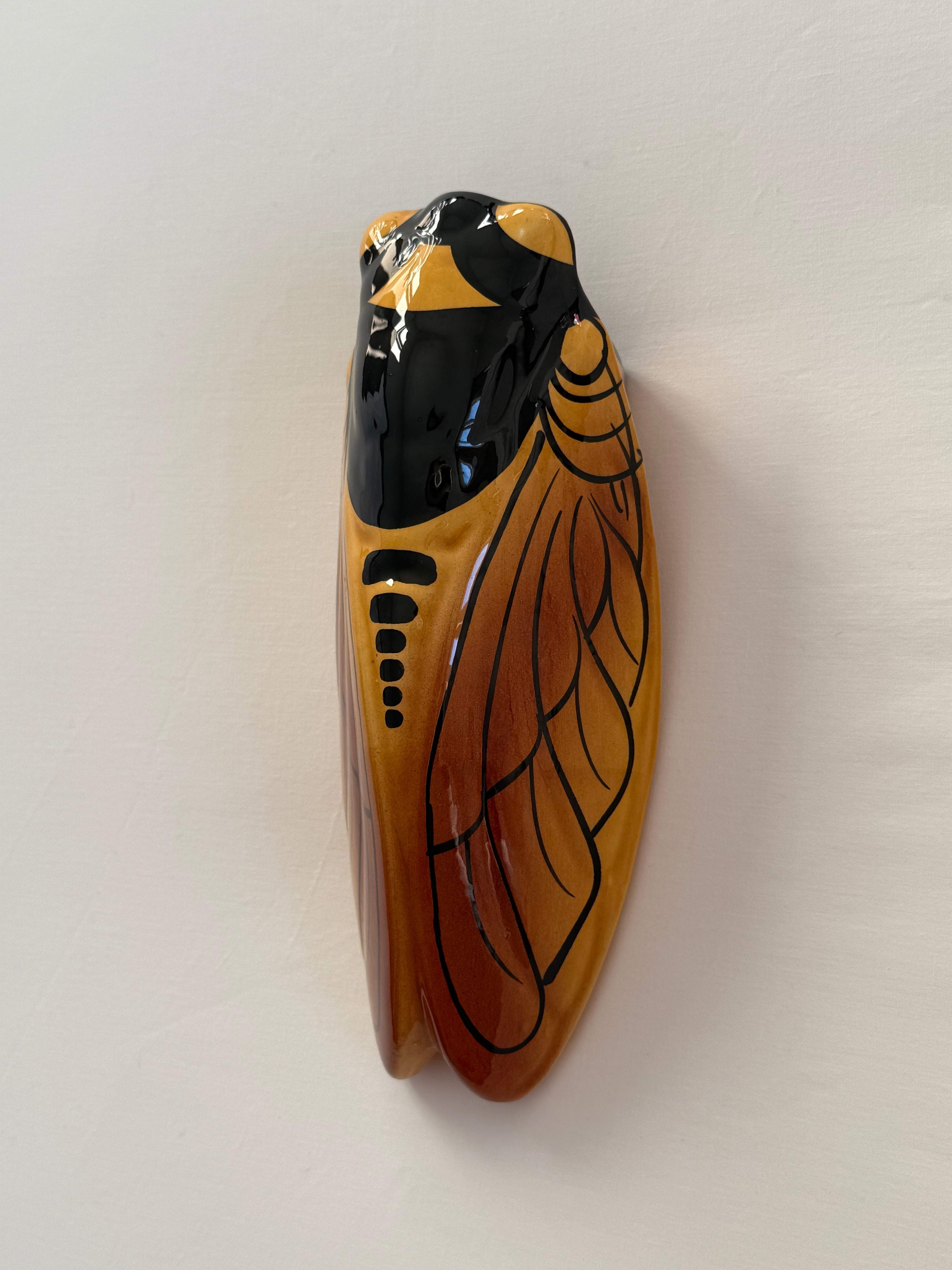 French Cigalle Ceramic Wall Vase