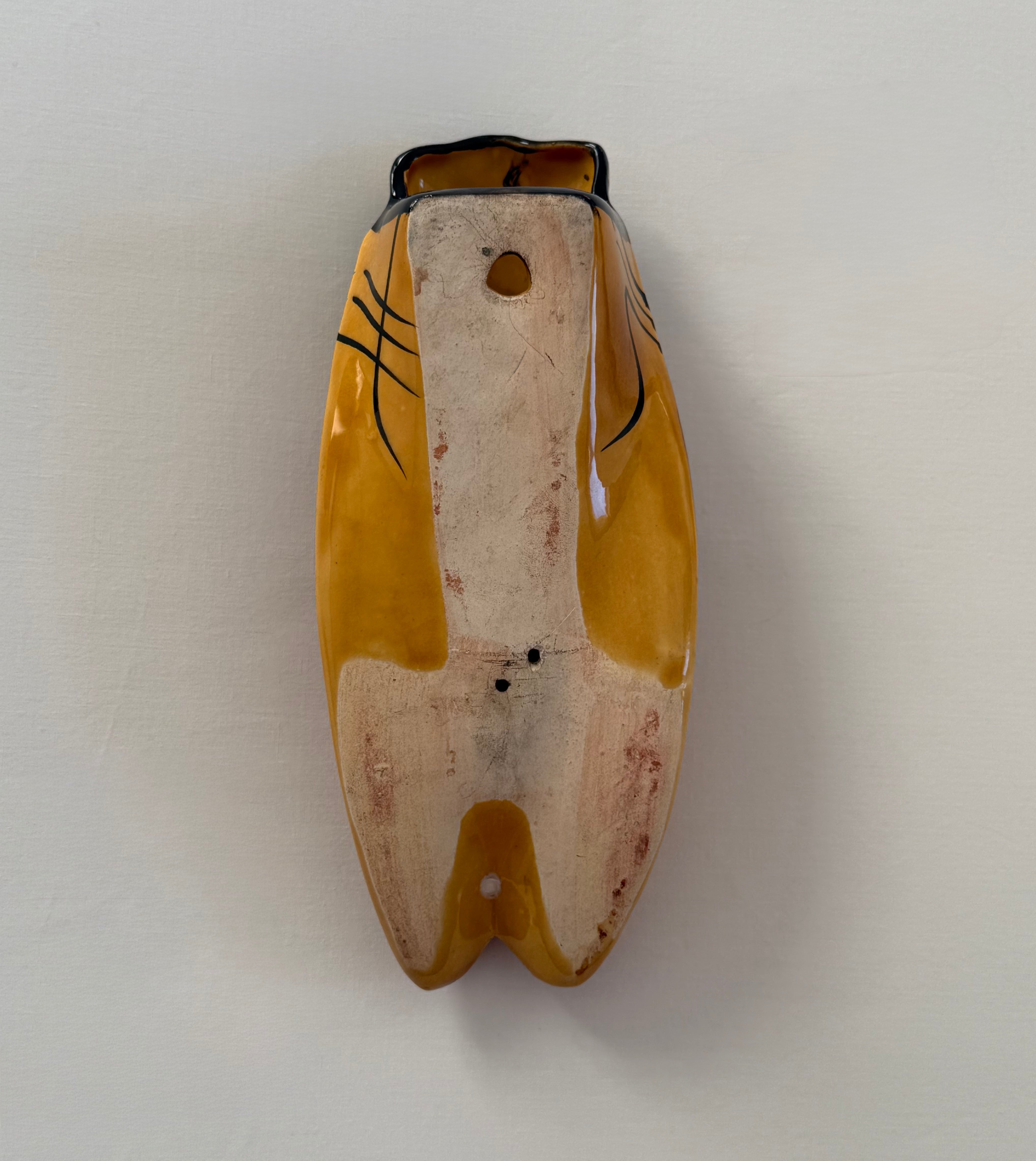 French Cigalle Ceramic Wall Vase