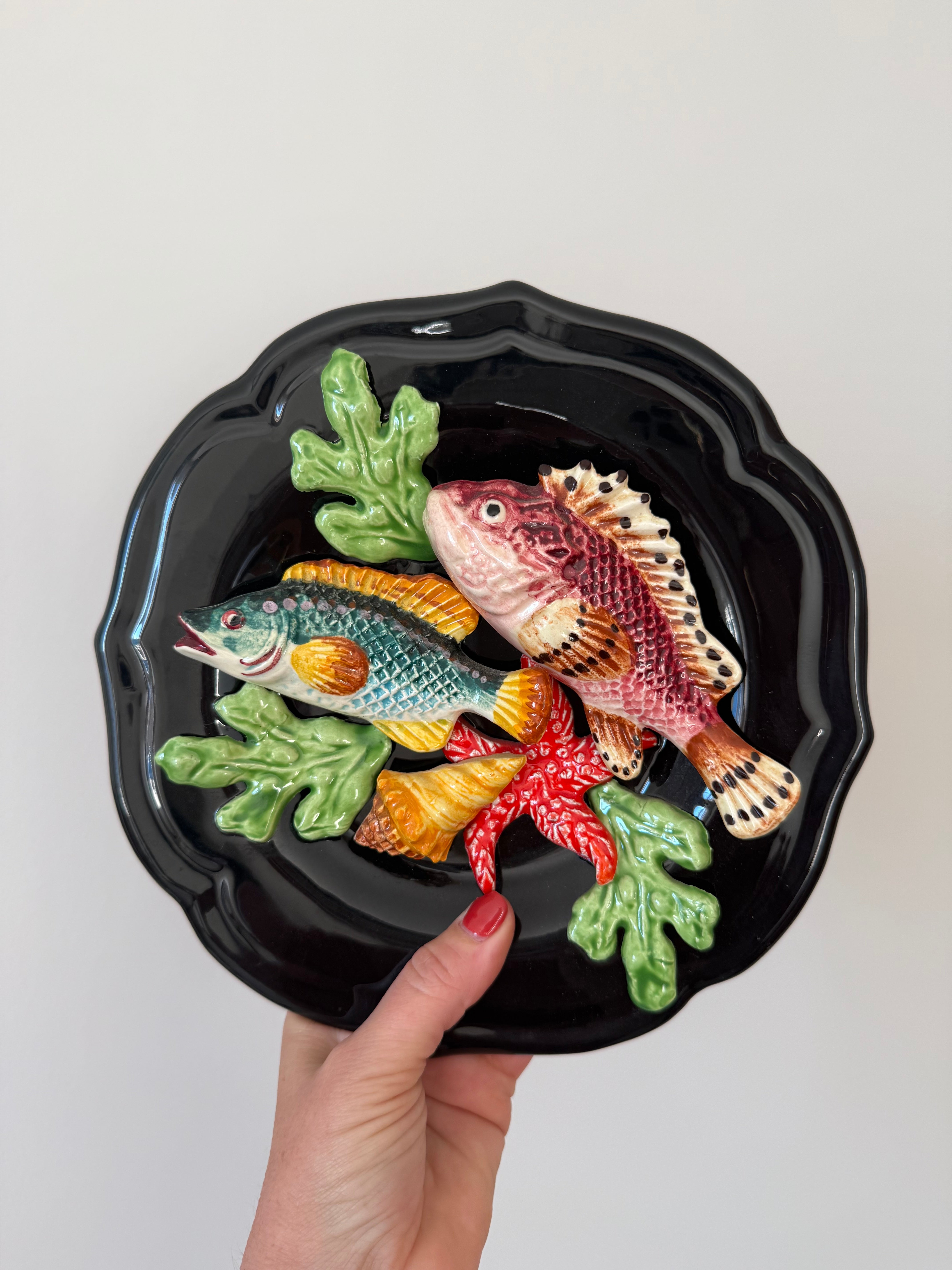 French Ceramic Majolica Wall Plate