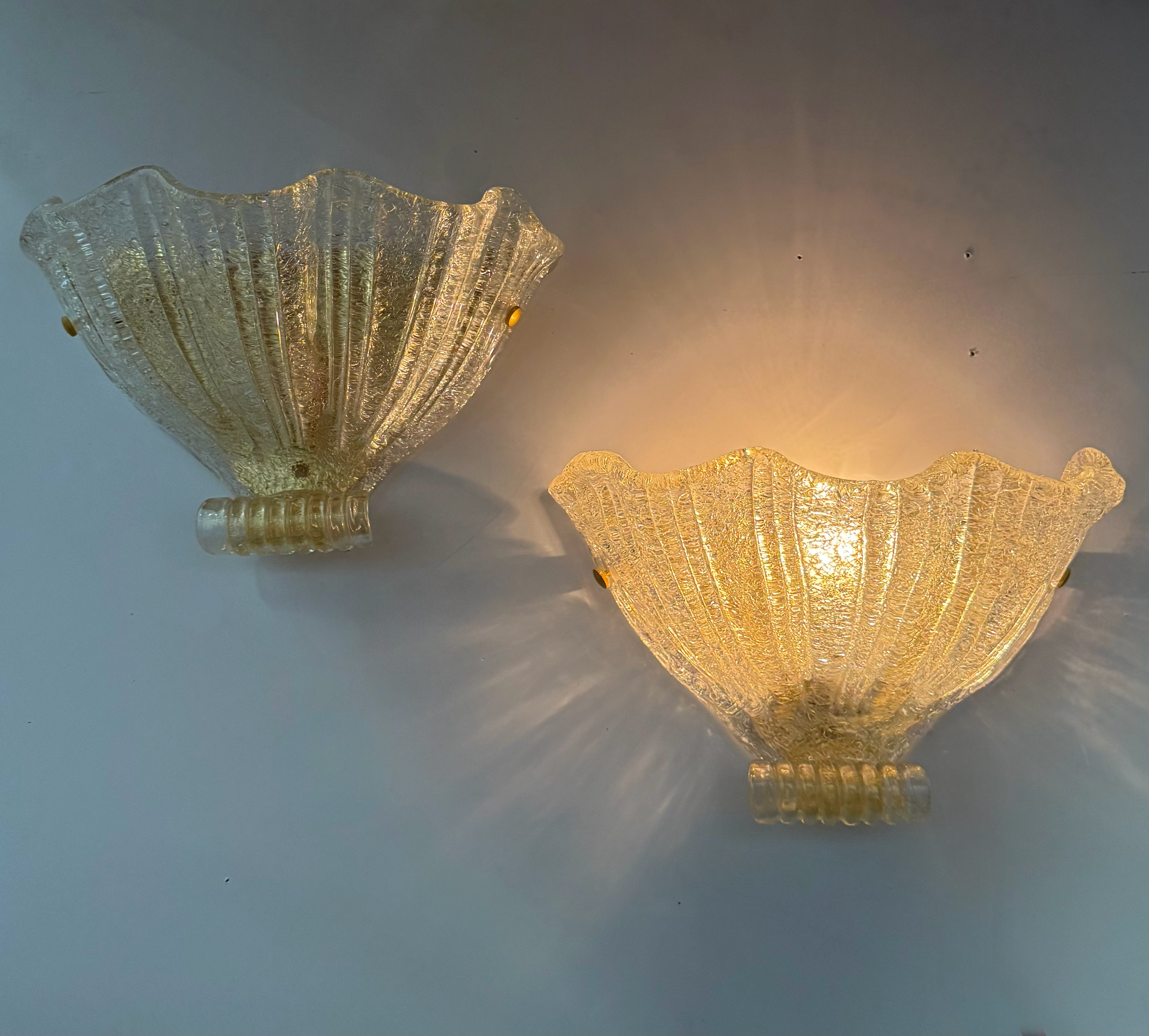 Murano Glass Shell Wall Light