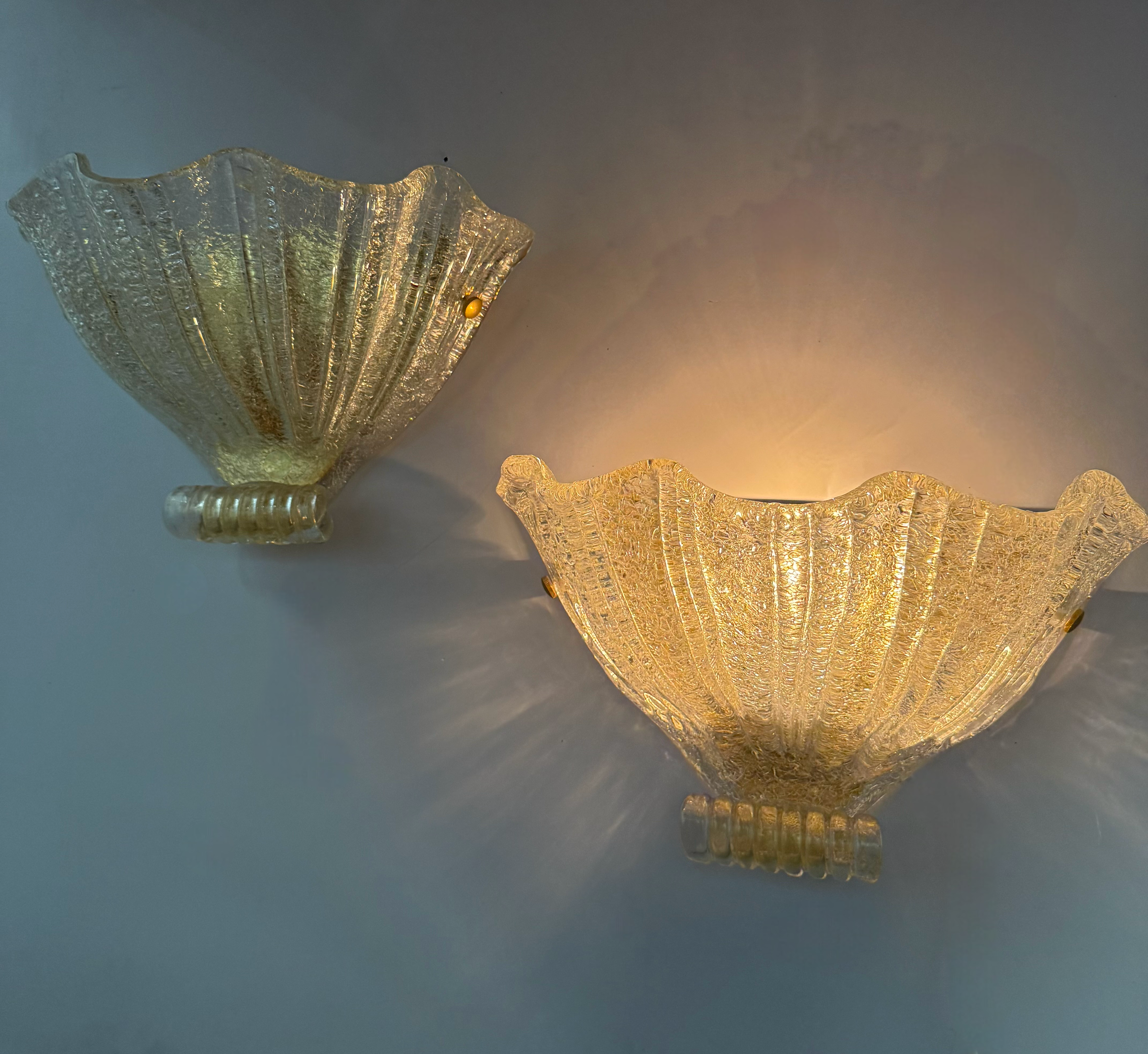 Murano Glass Shell Wall Light