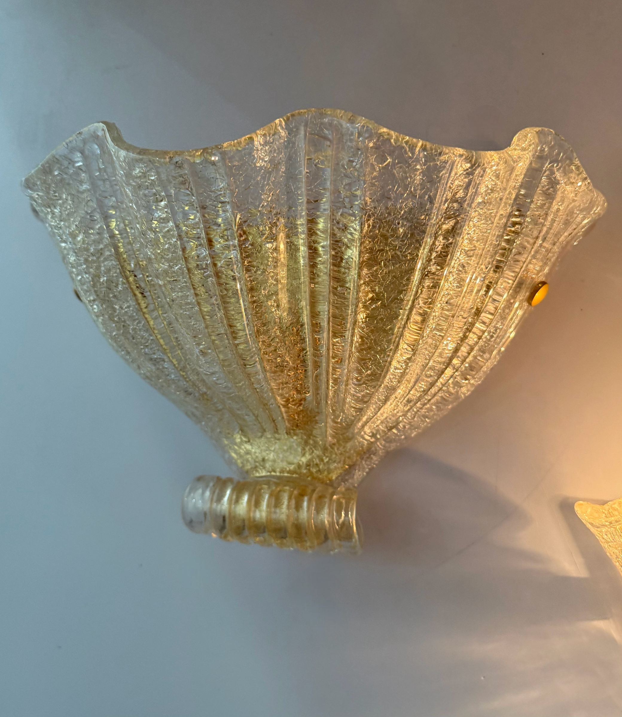 Murano Glass Shell Wall Light