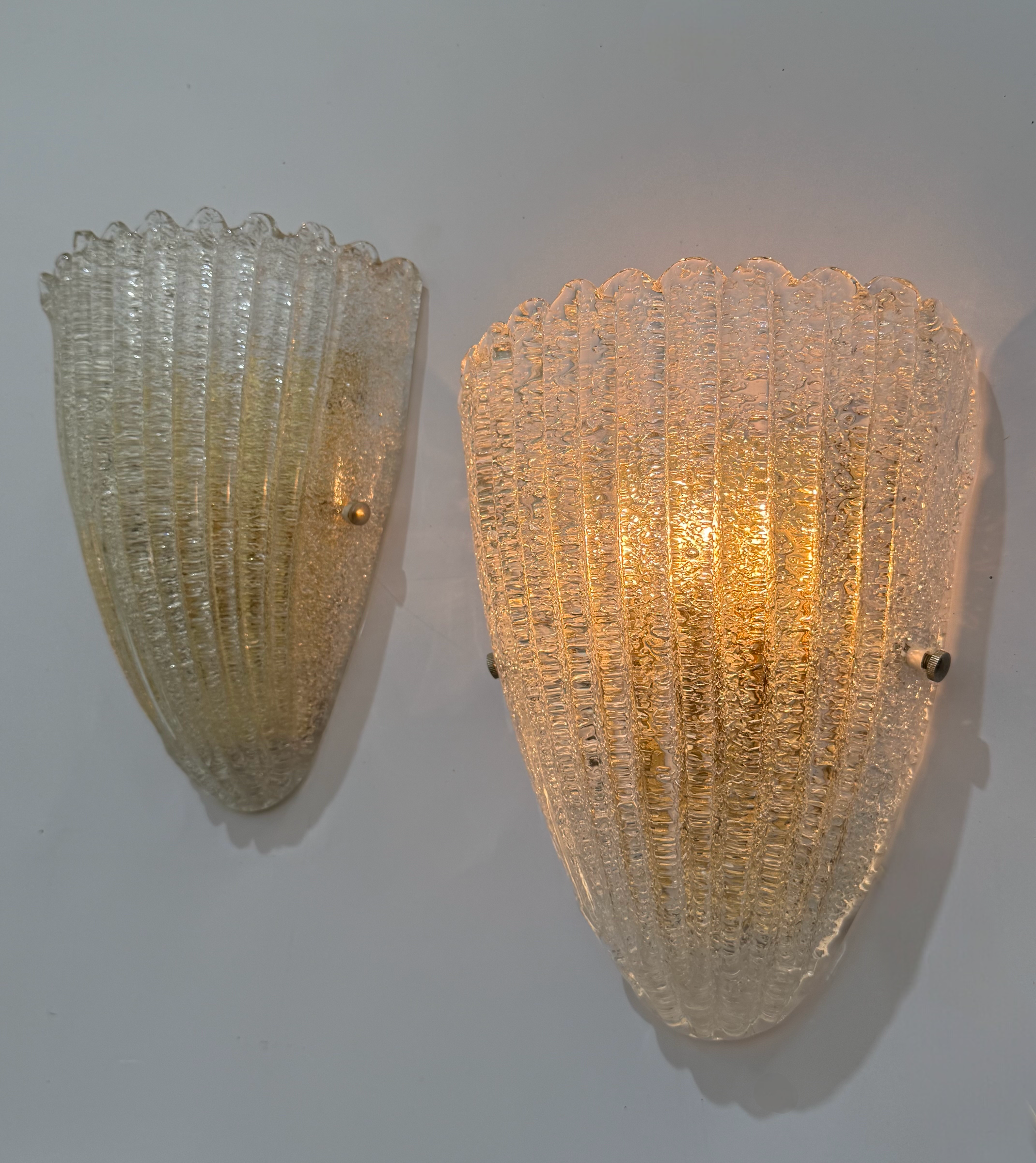 Pair of Murano Glass Wall Lights
