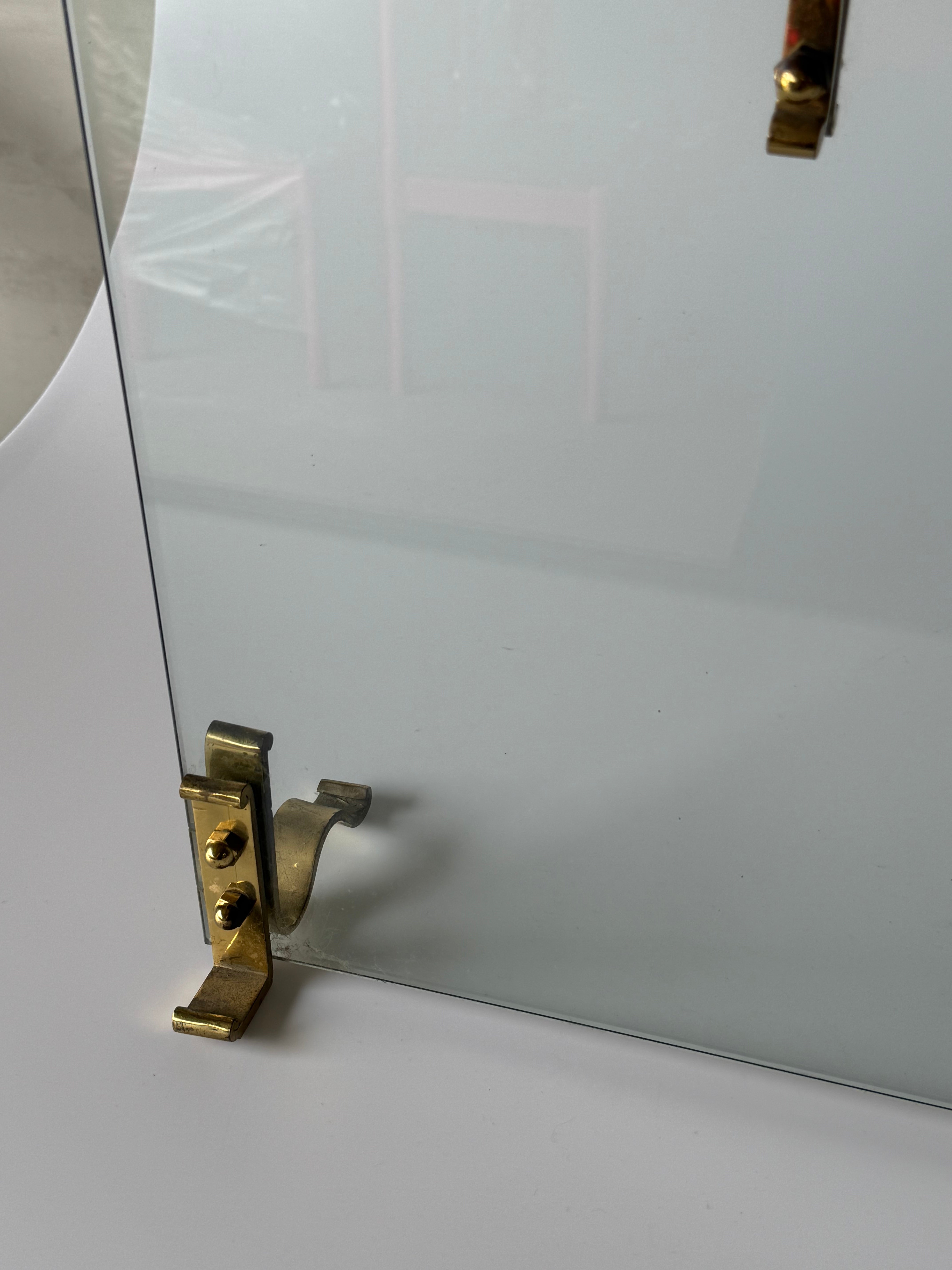 PRE-ORDER: Italian Glass and Brass Fire Screen