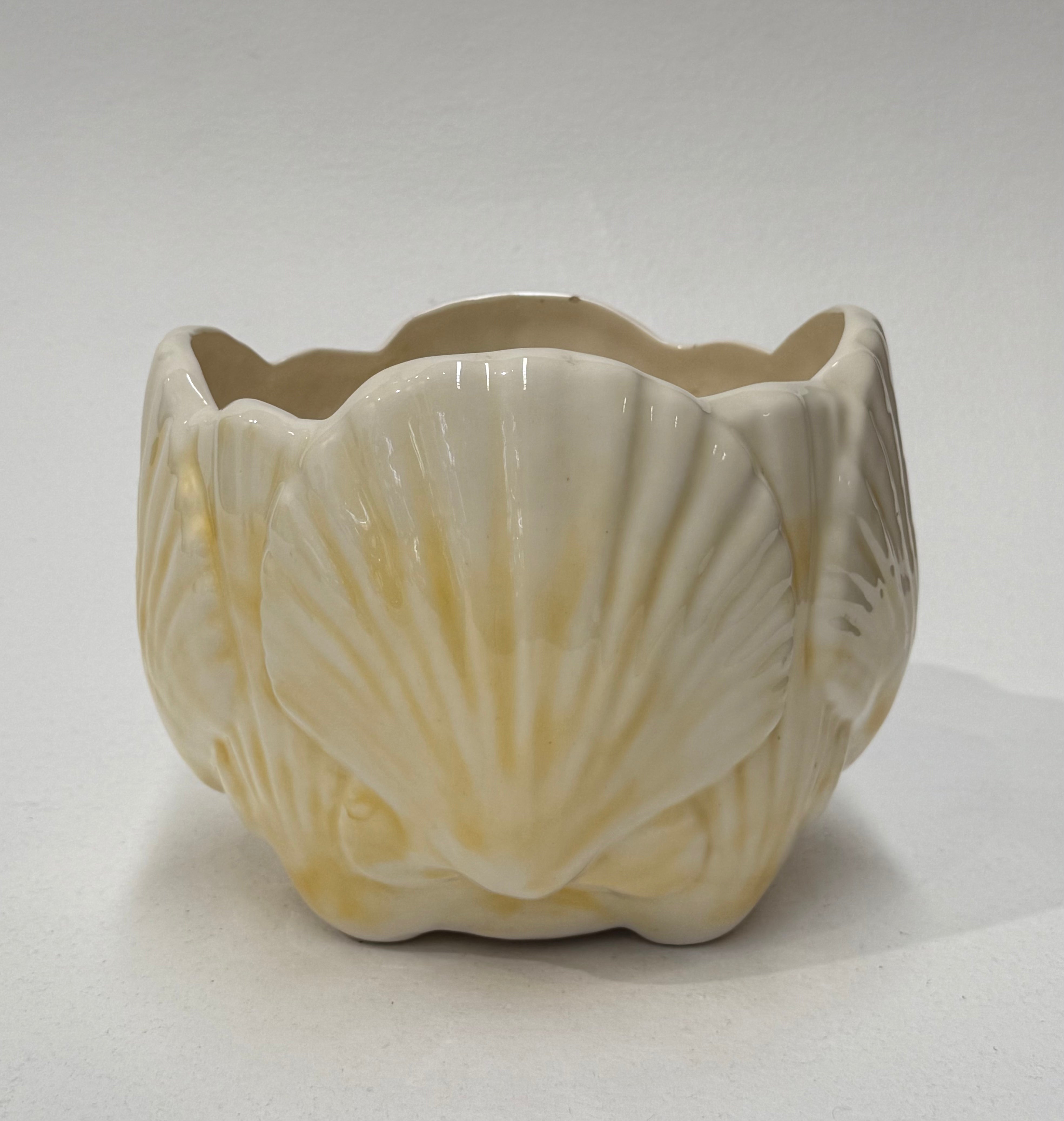 Glazed Ceramic Shell Planter
