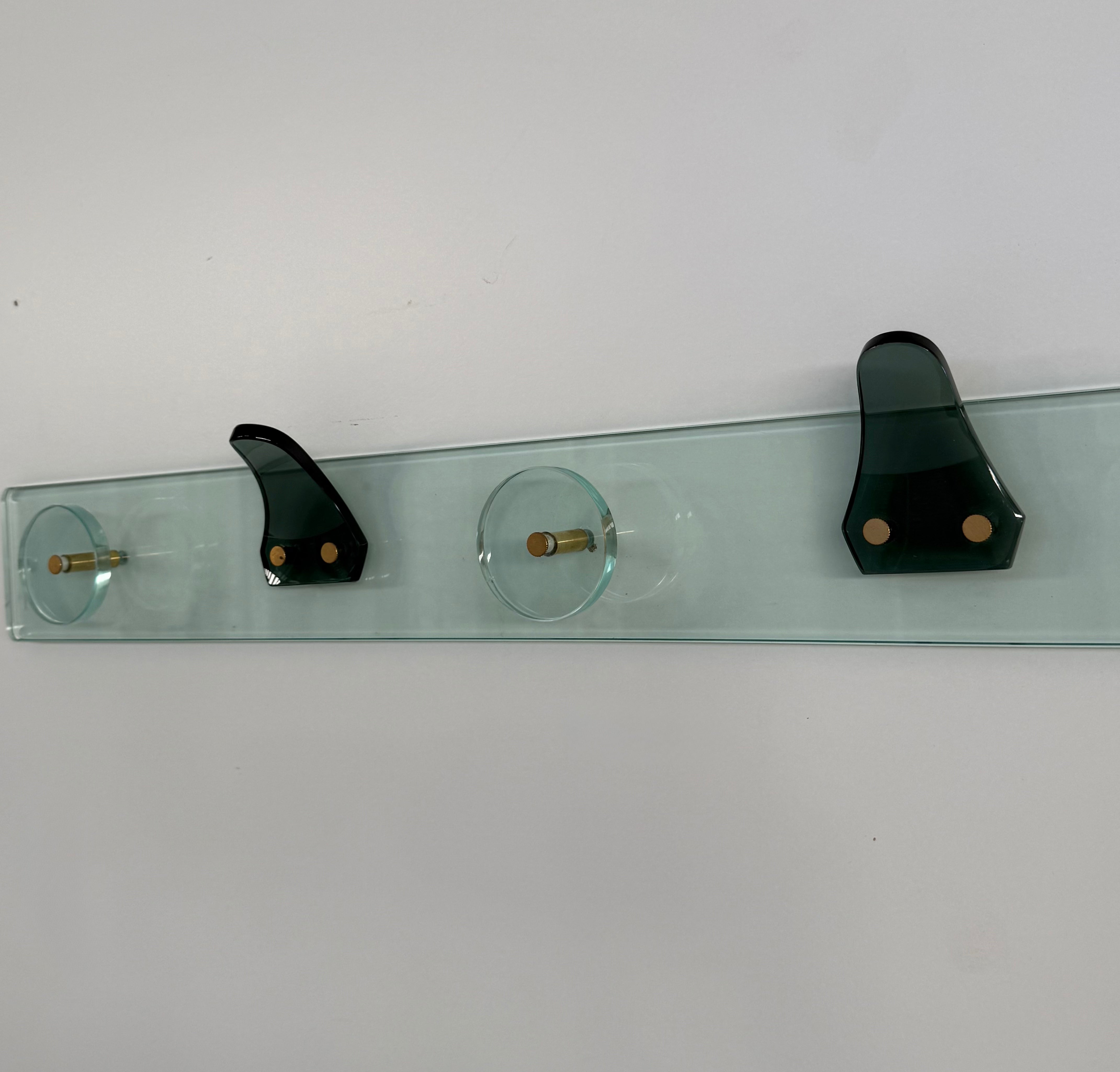 Italian Glass Wall Coat Rack