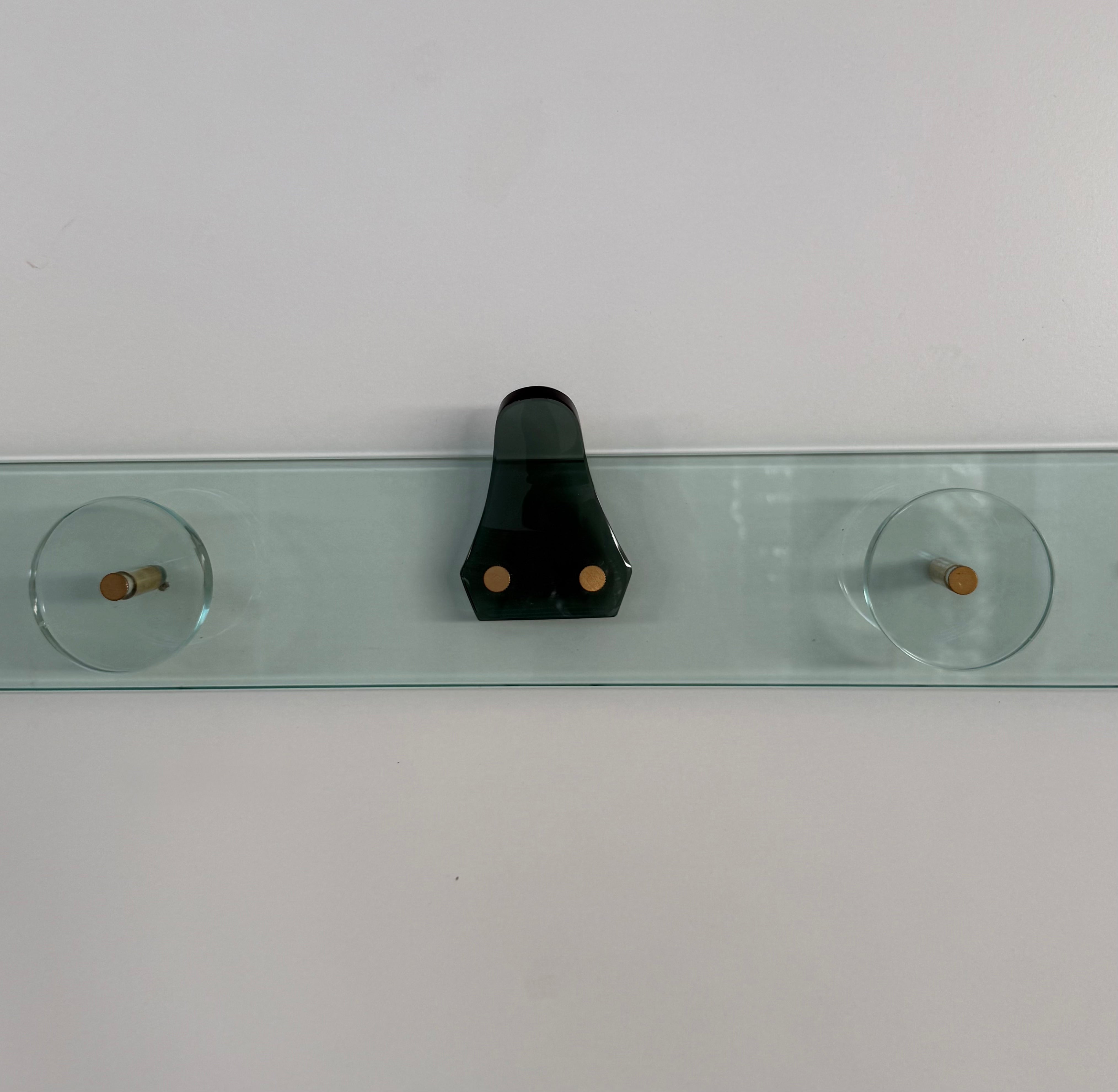 Italian Glass Wall Coat Rack