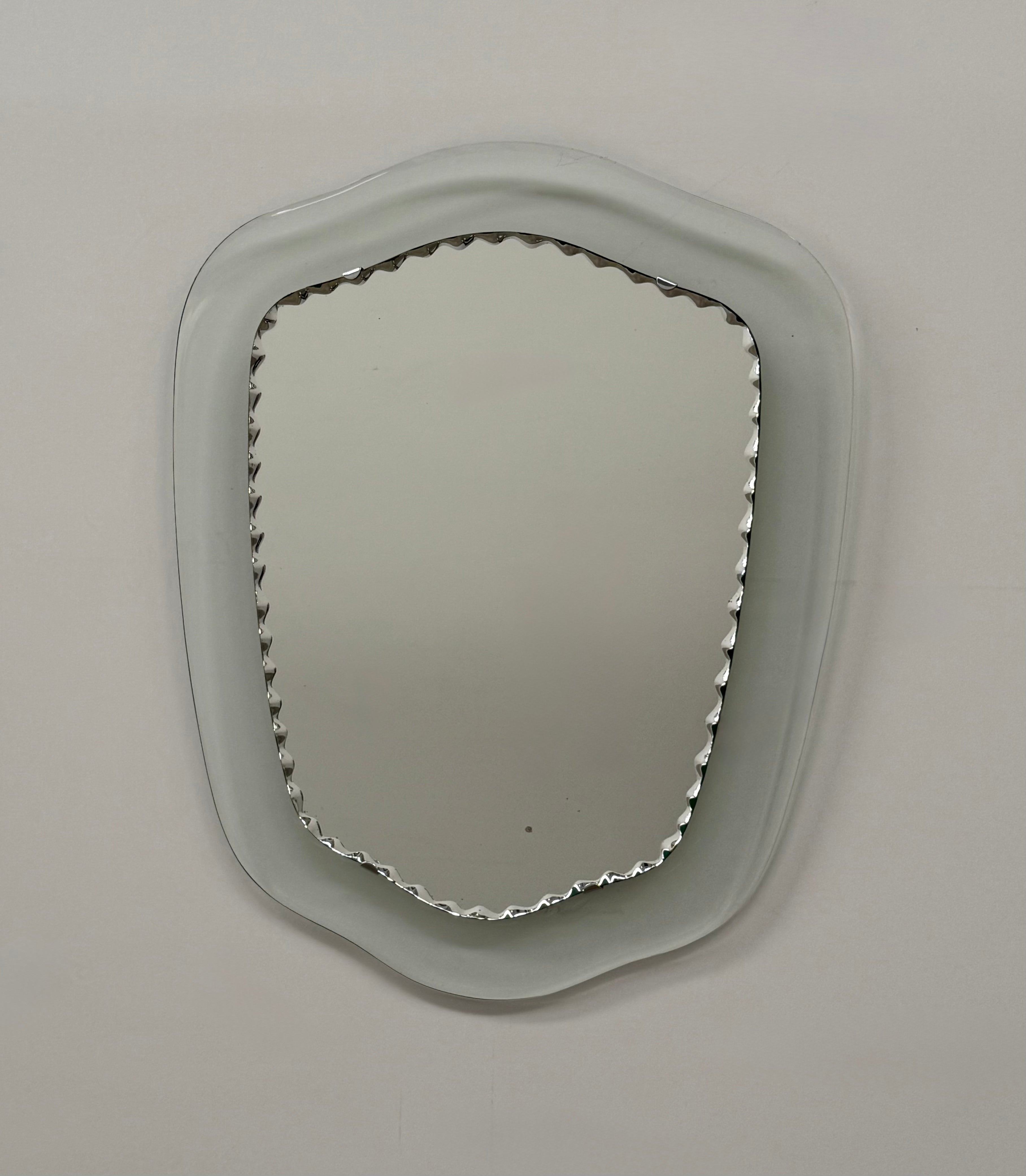Italian Glass Mirror by Fontana Arte