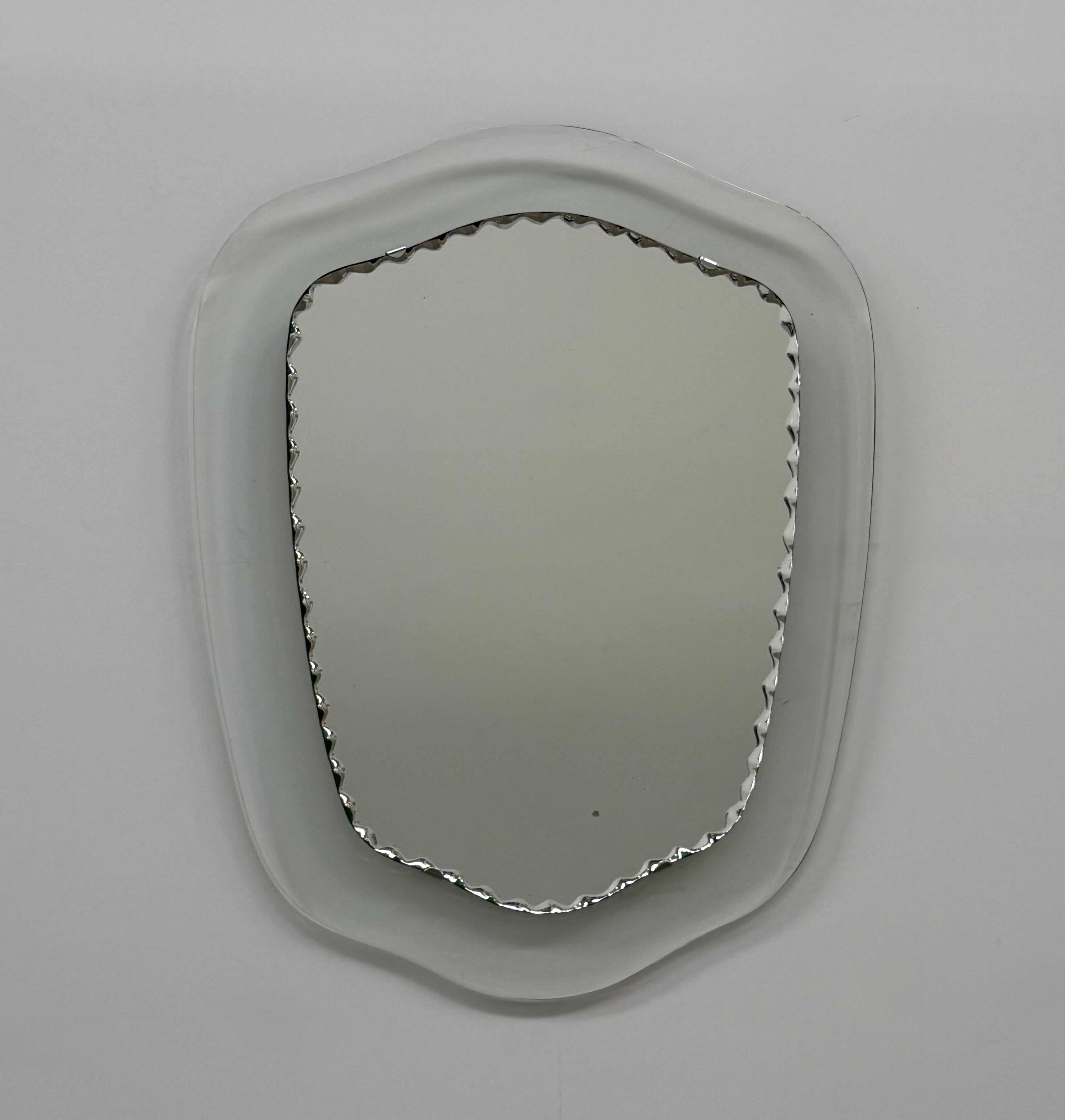 Italian Glass Mirror by Fontana Arte
