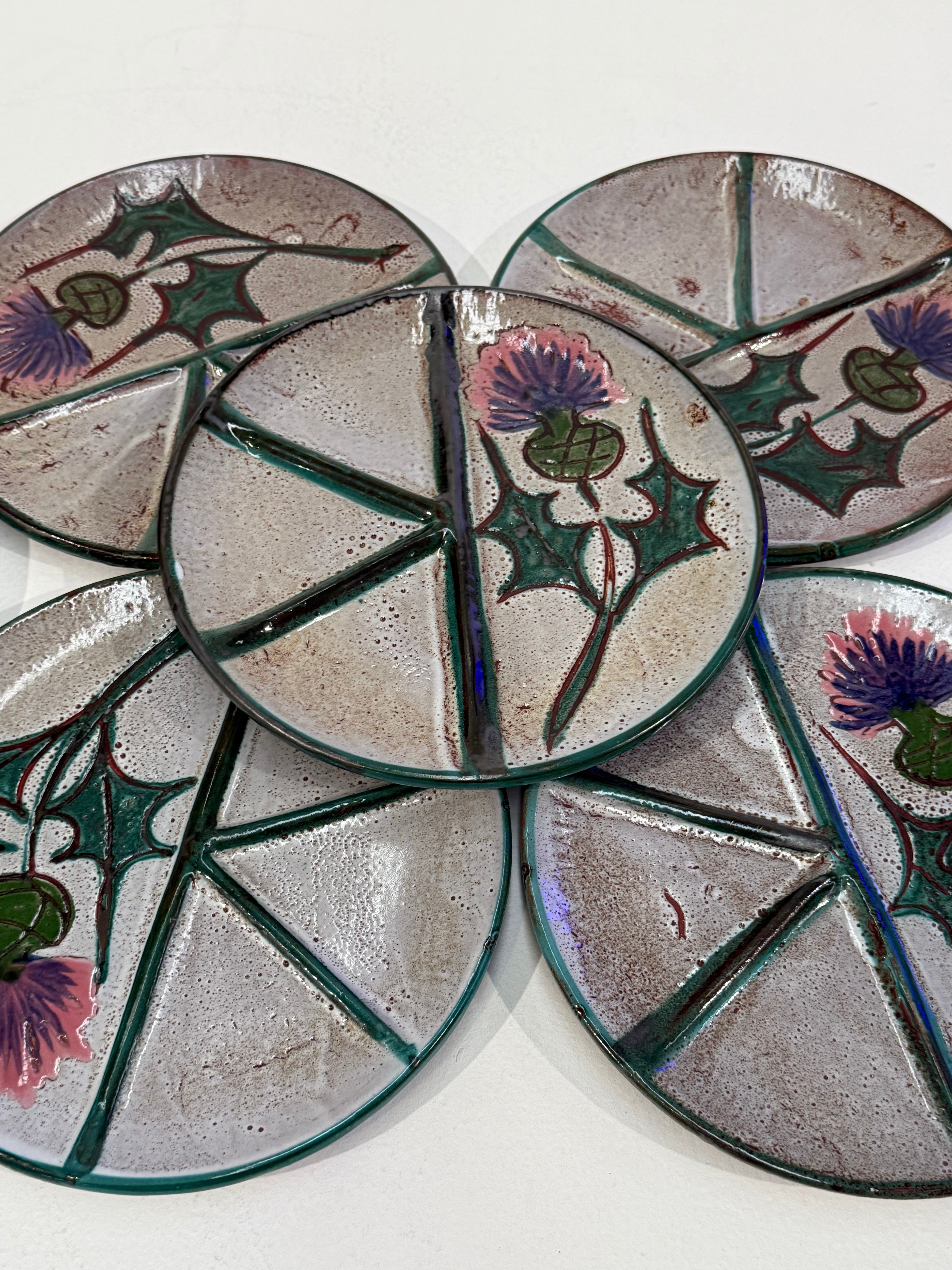 Vintage French Ceramic Plate - Six Available