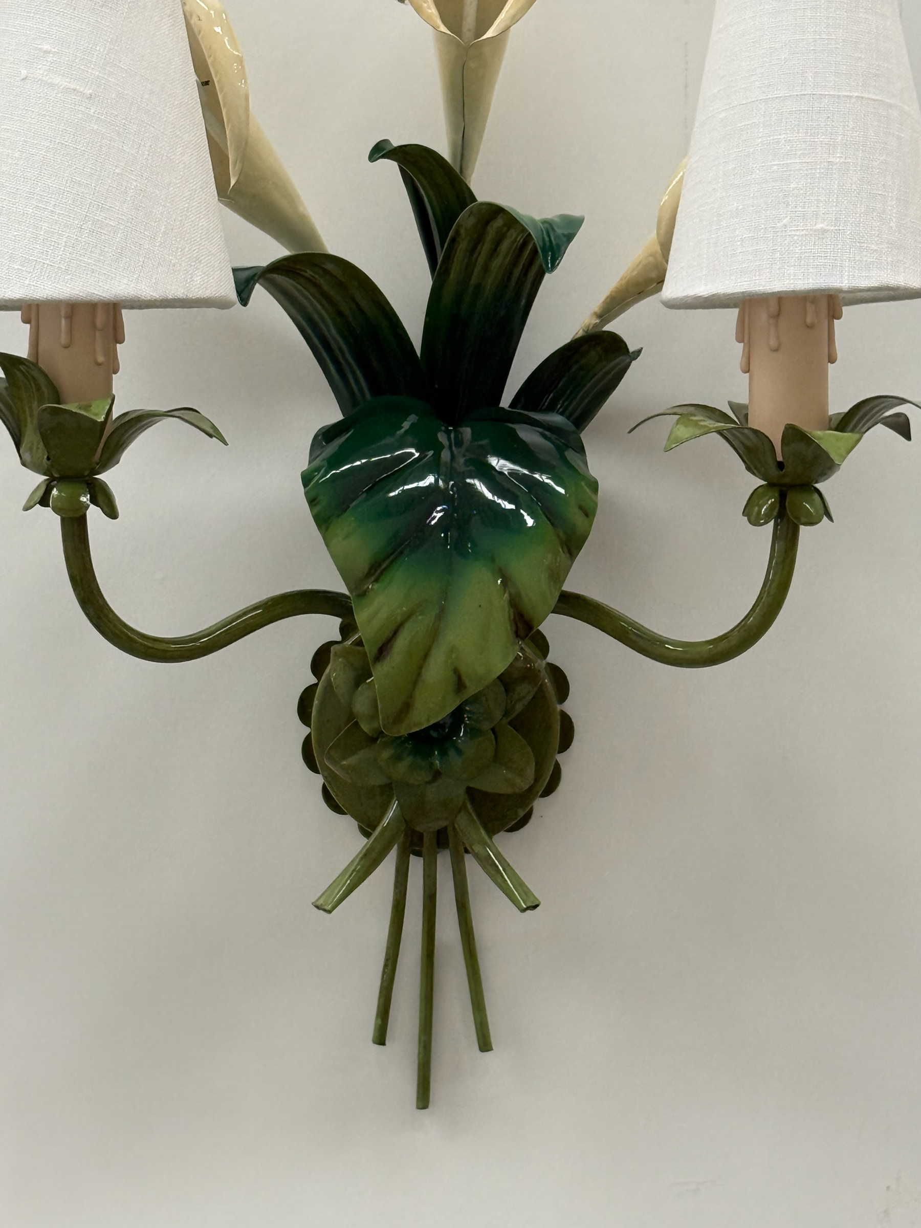 Pair of 1960’s French Toleware Wall Lights