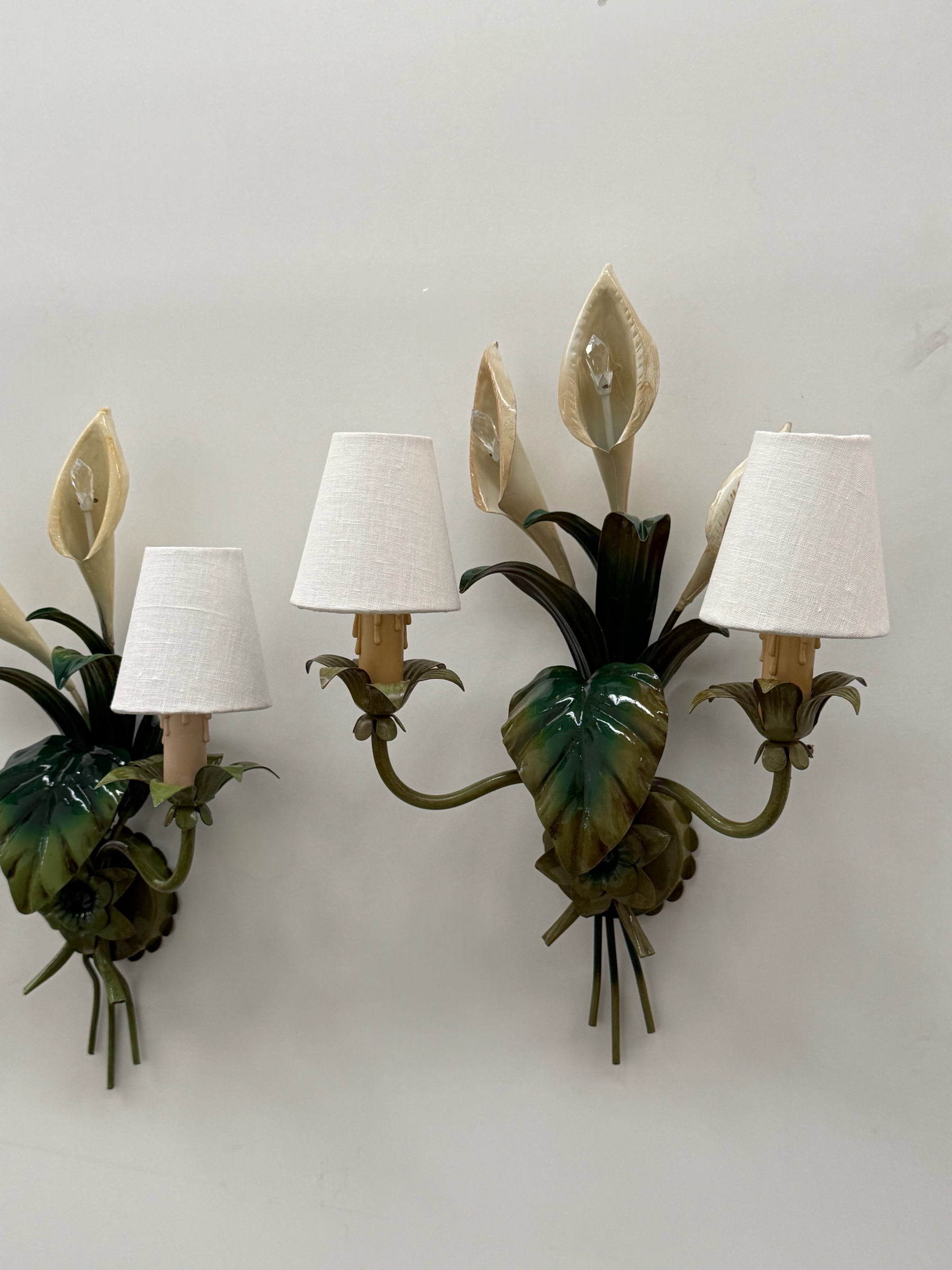 Pair of 1960’s French Toleware Wall Lights