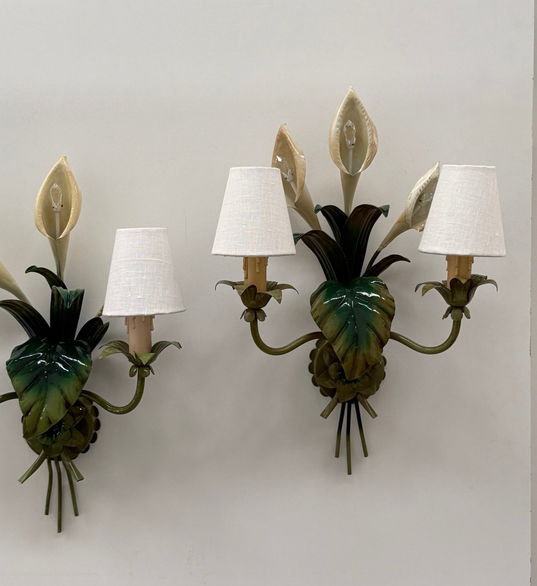 Pair of 1960’s French Toleware Wall Lights