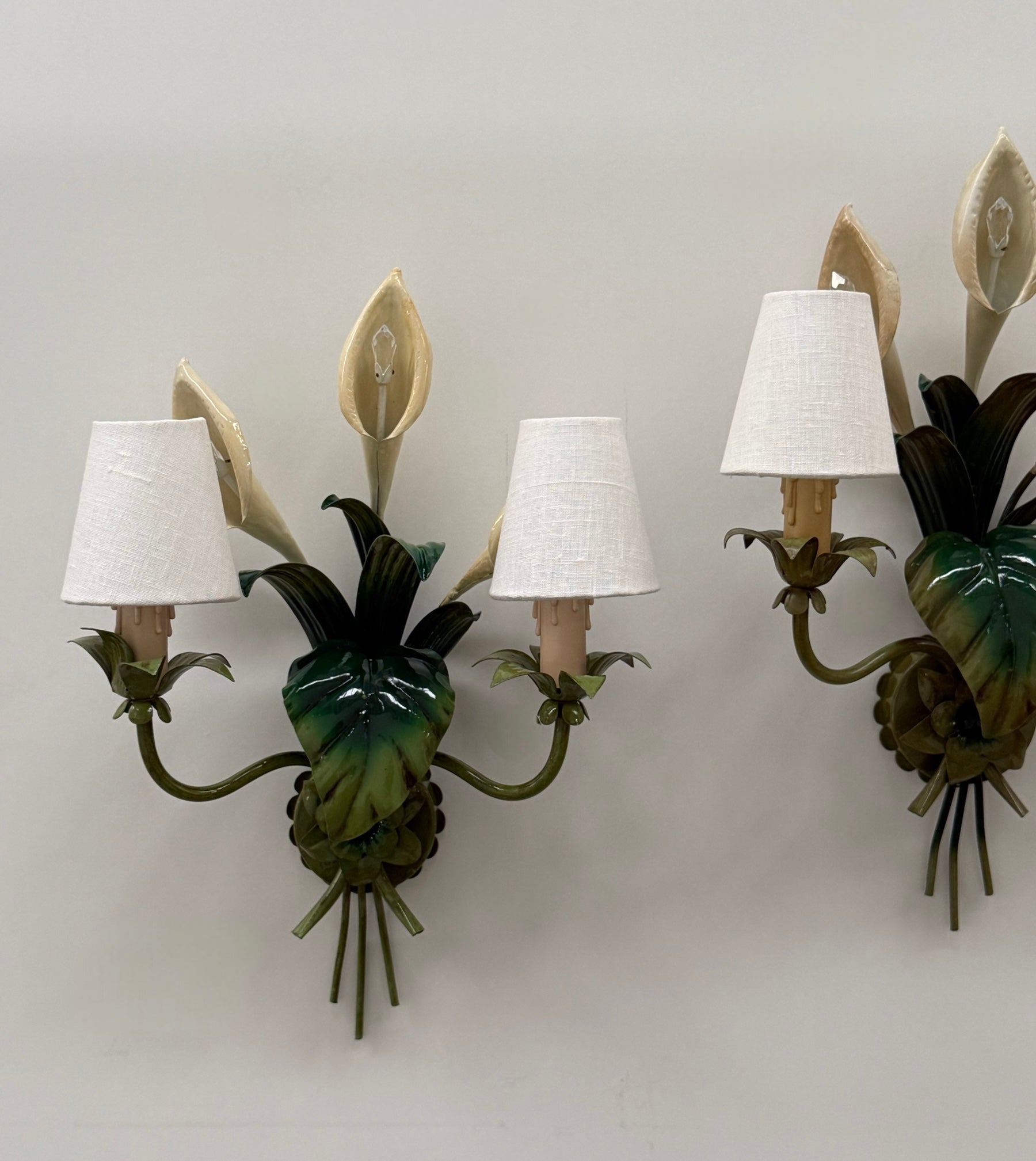 Pair of 1960’s French Toleware Wall Lights