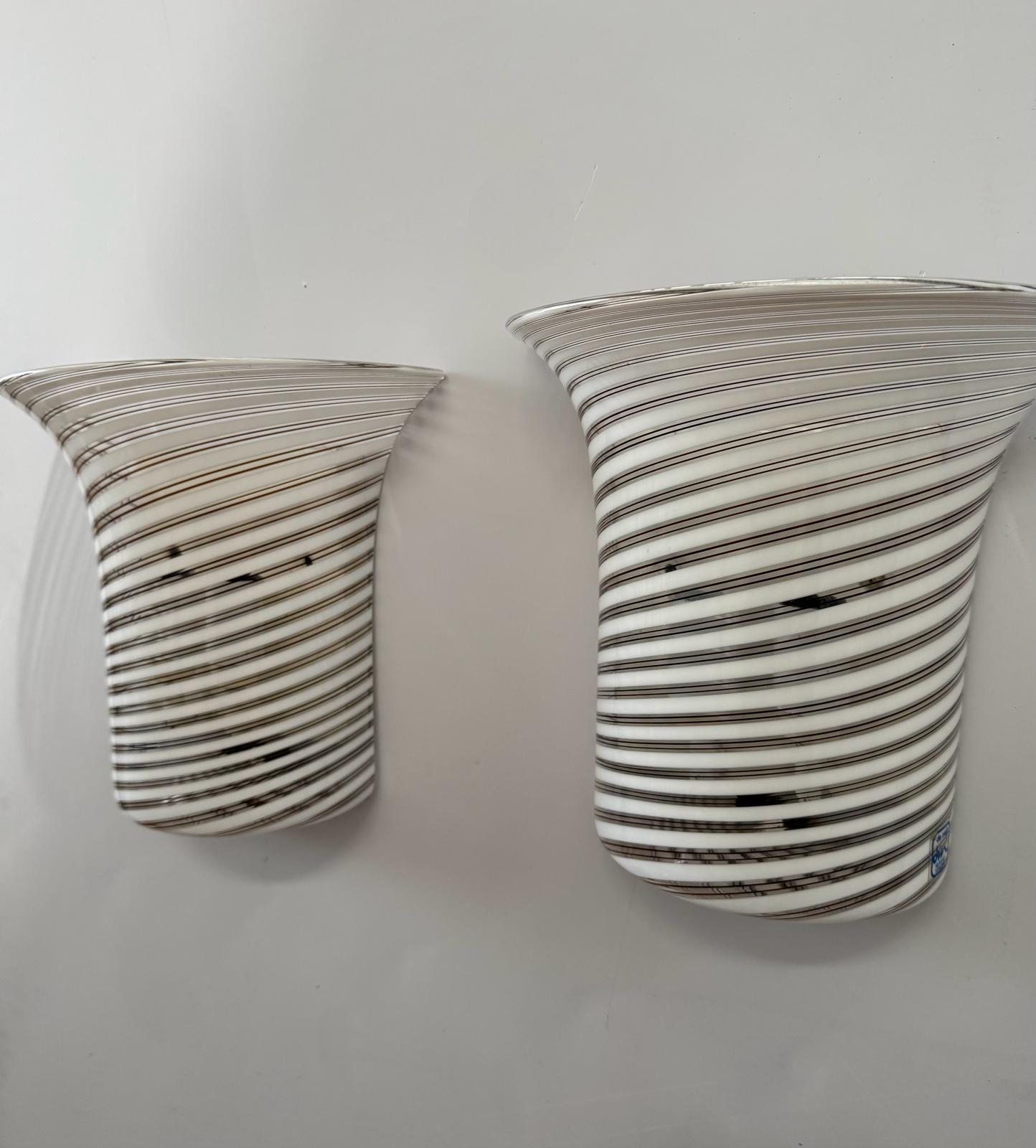 Pair of Murano Wall Lights by De Majo