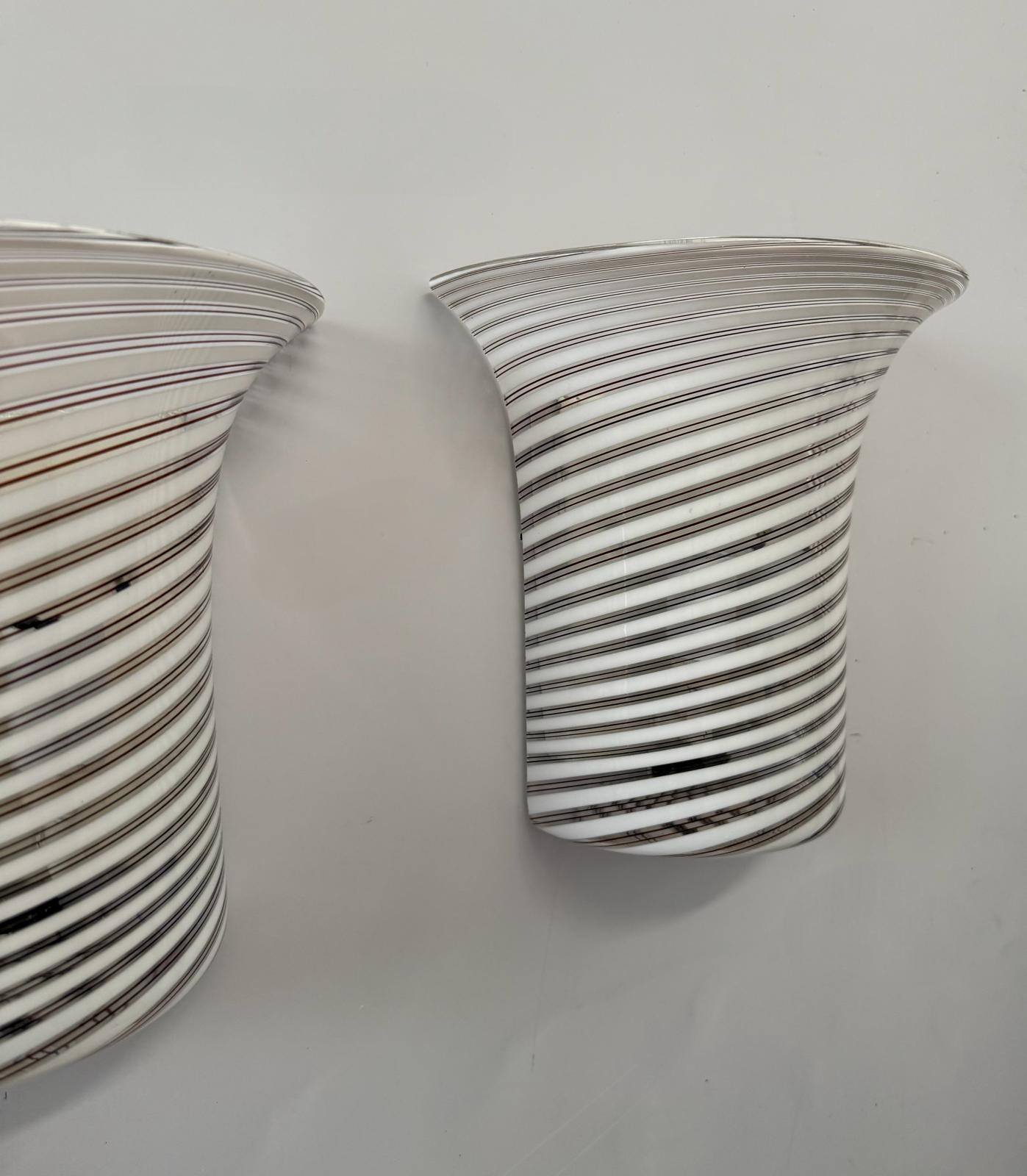 Pair of Murano Wall Lights by De Majo