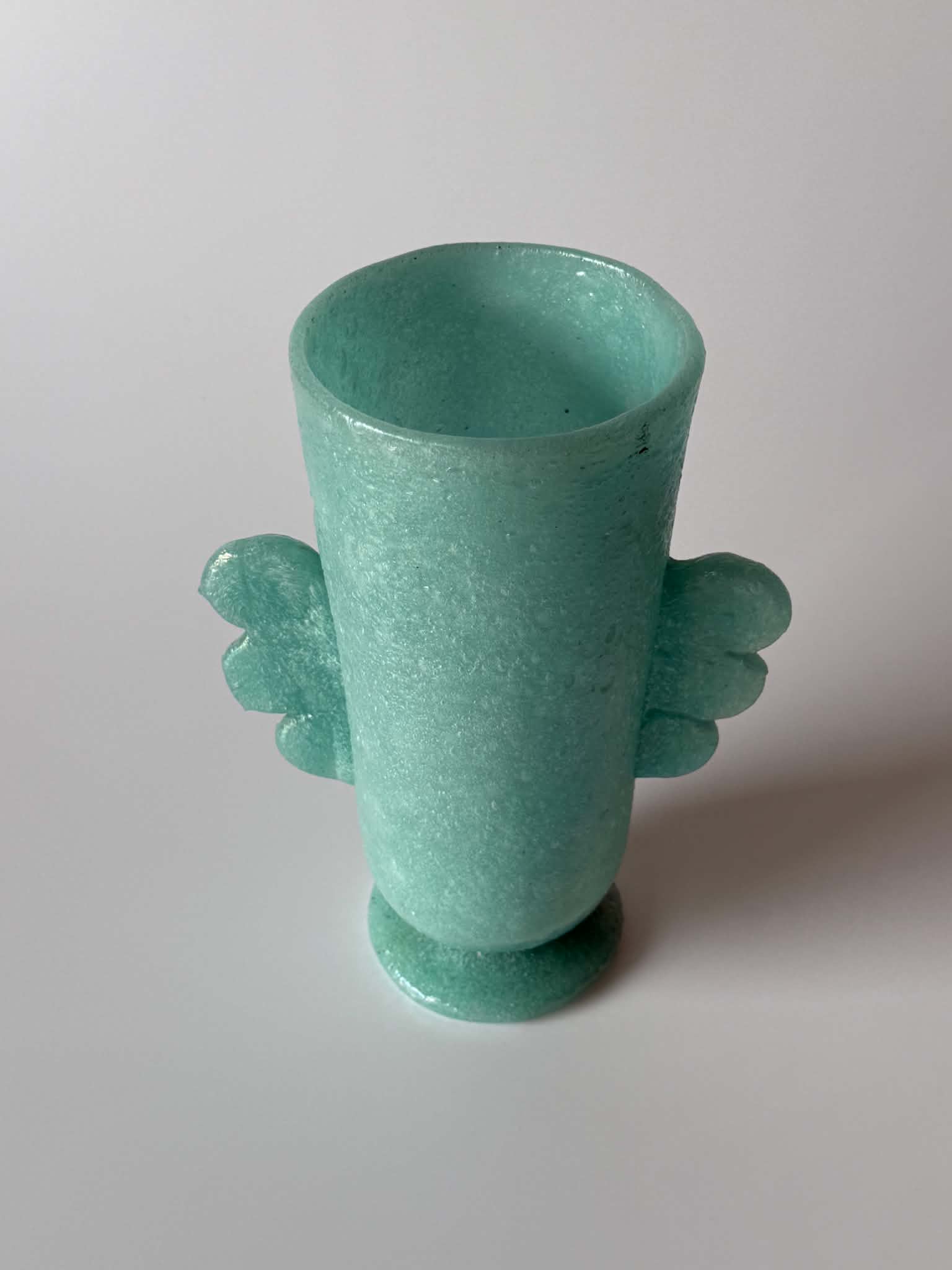 Vintage Murano Glass Scavo Vase