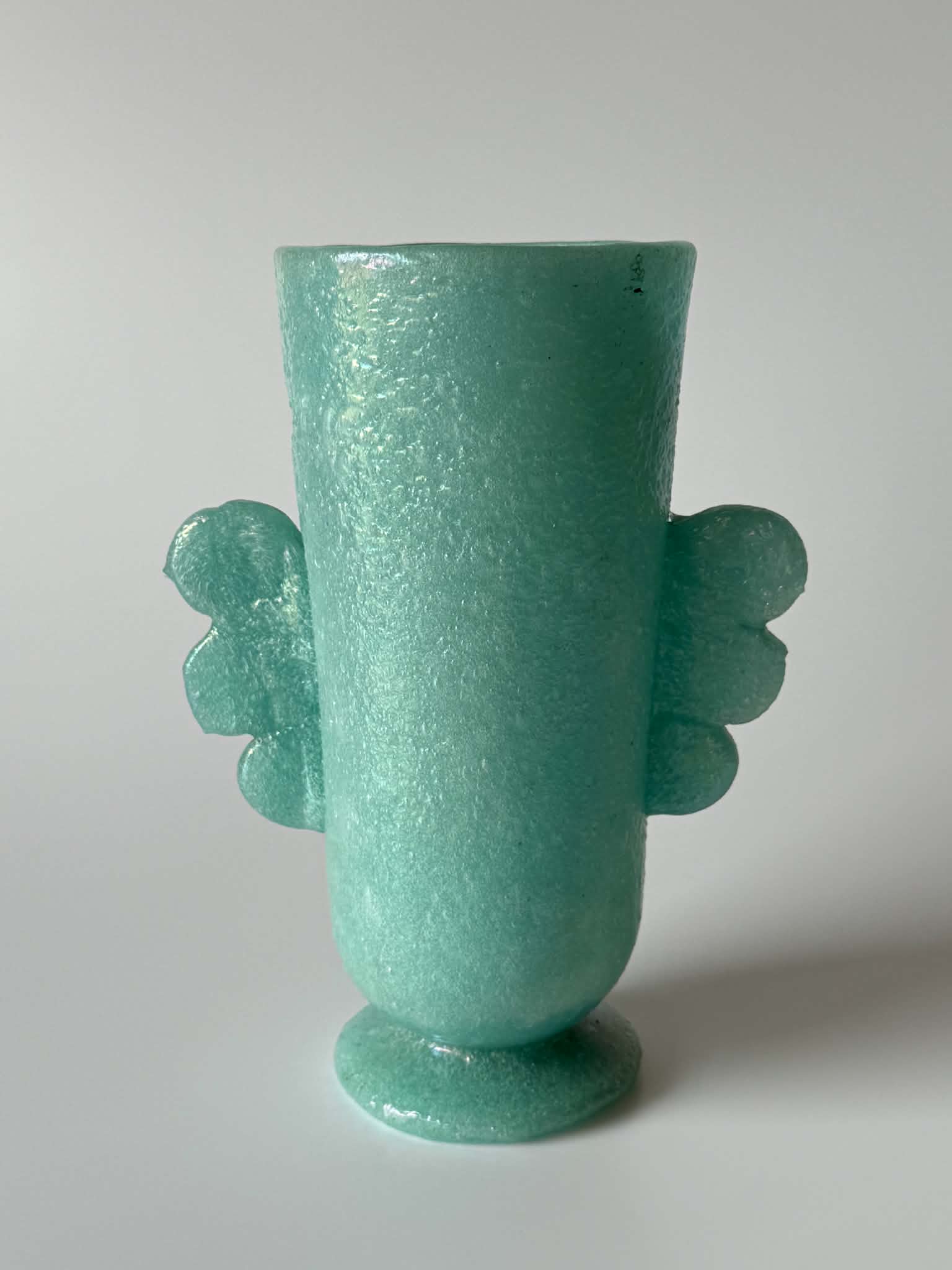 Vintage Murano Glass Scavo Vase