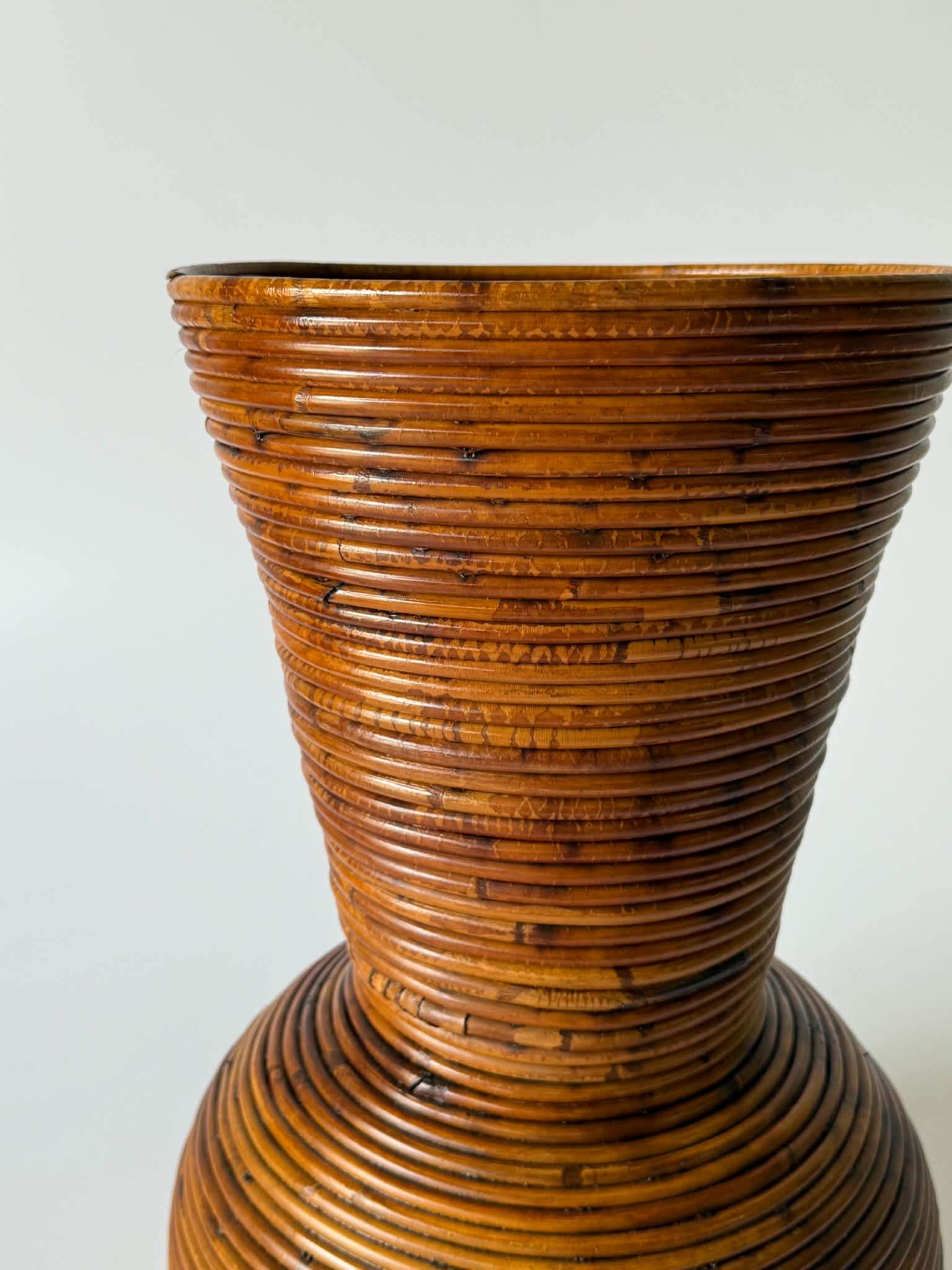 PRE-ORDER - Italian 1970s Bamboo Pencil Reed Vase