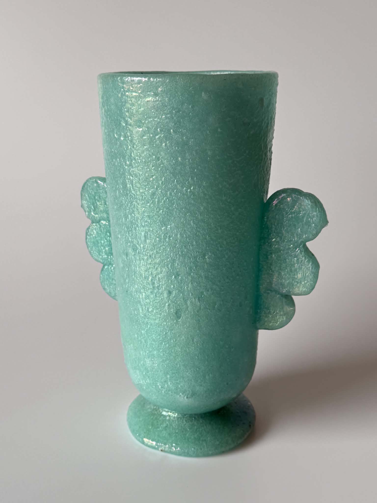 Vintage Murano Glass Scavo Vase