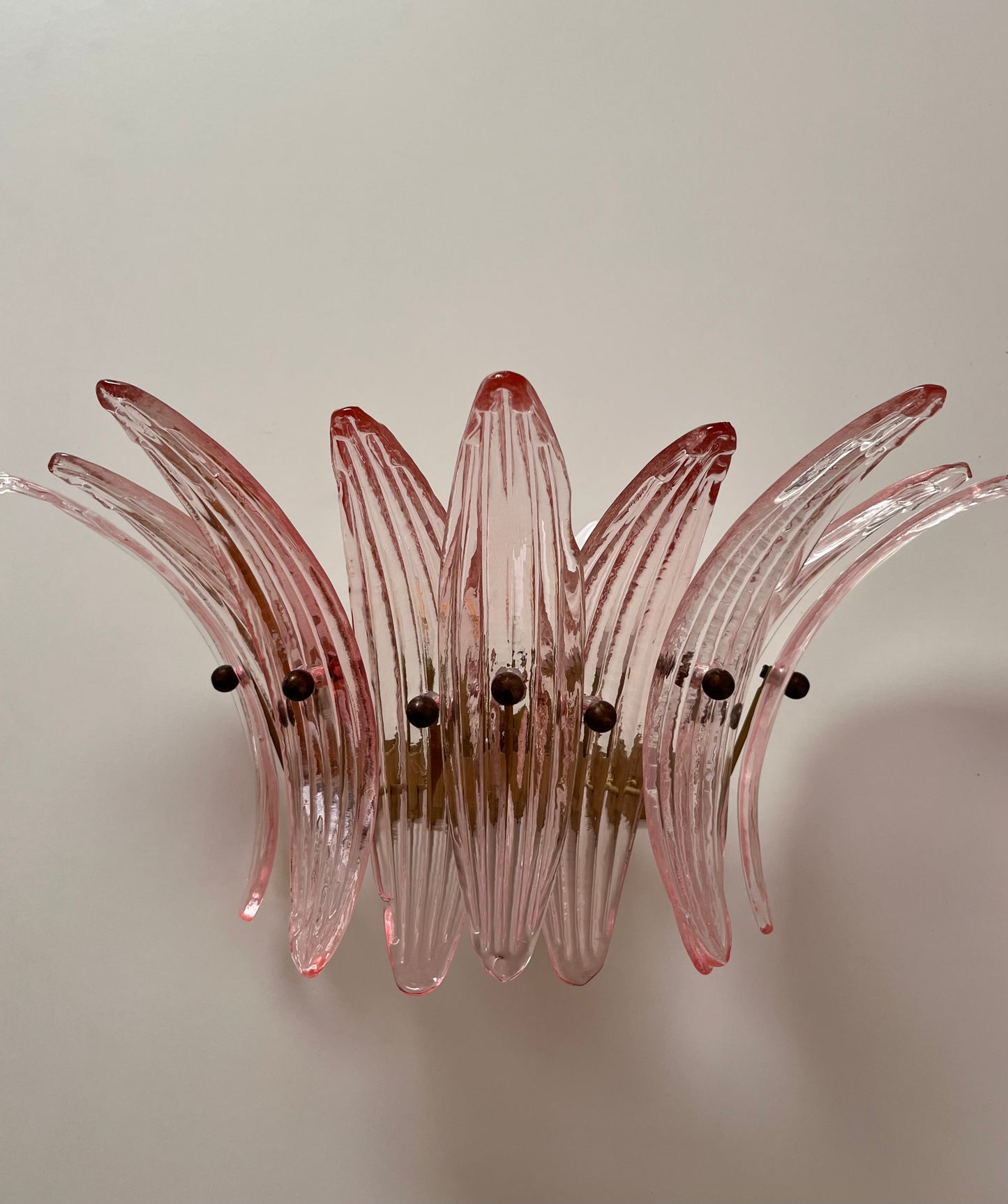 Pair of Murano Glass Palmette Wall Lights