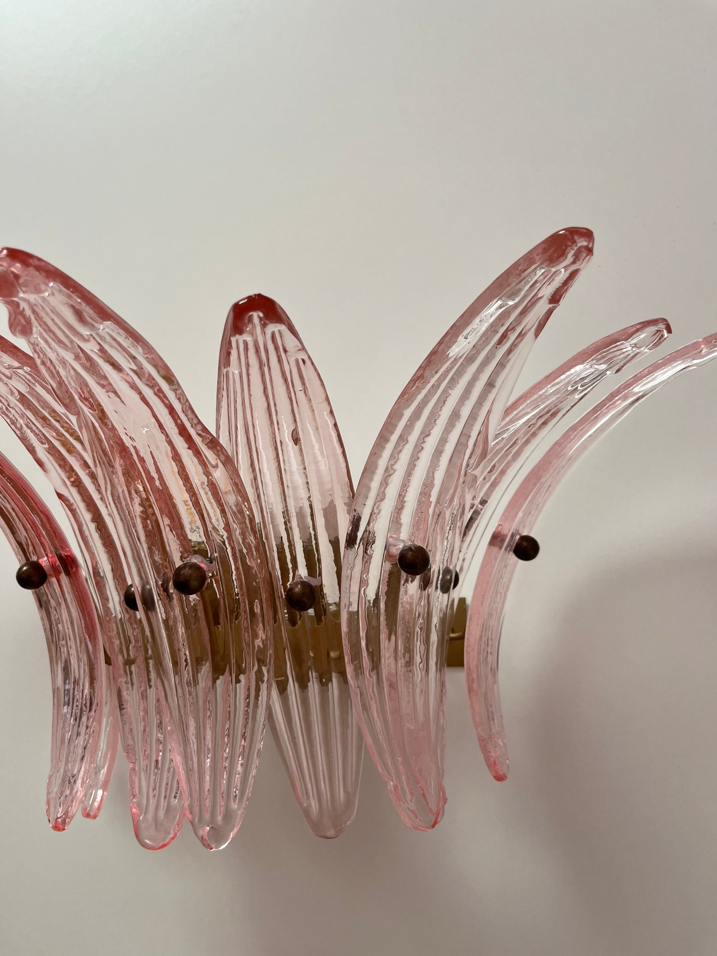 Pair of Murano Glass Palmette Wall Lights