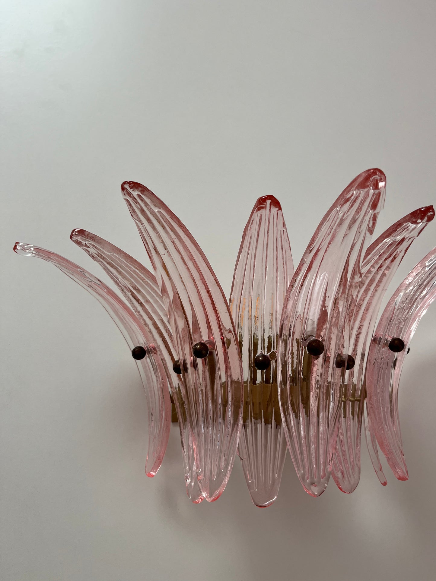 Pair of Murano Glass Palmette Wall Lights