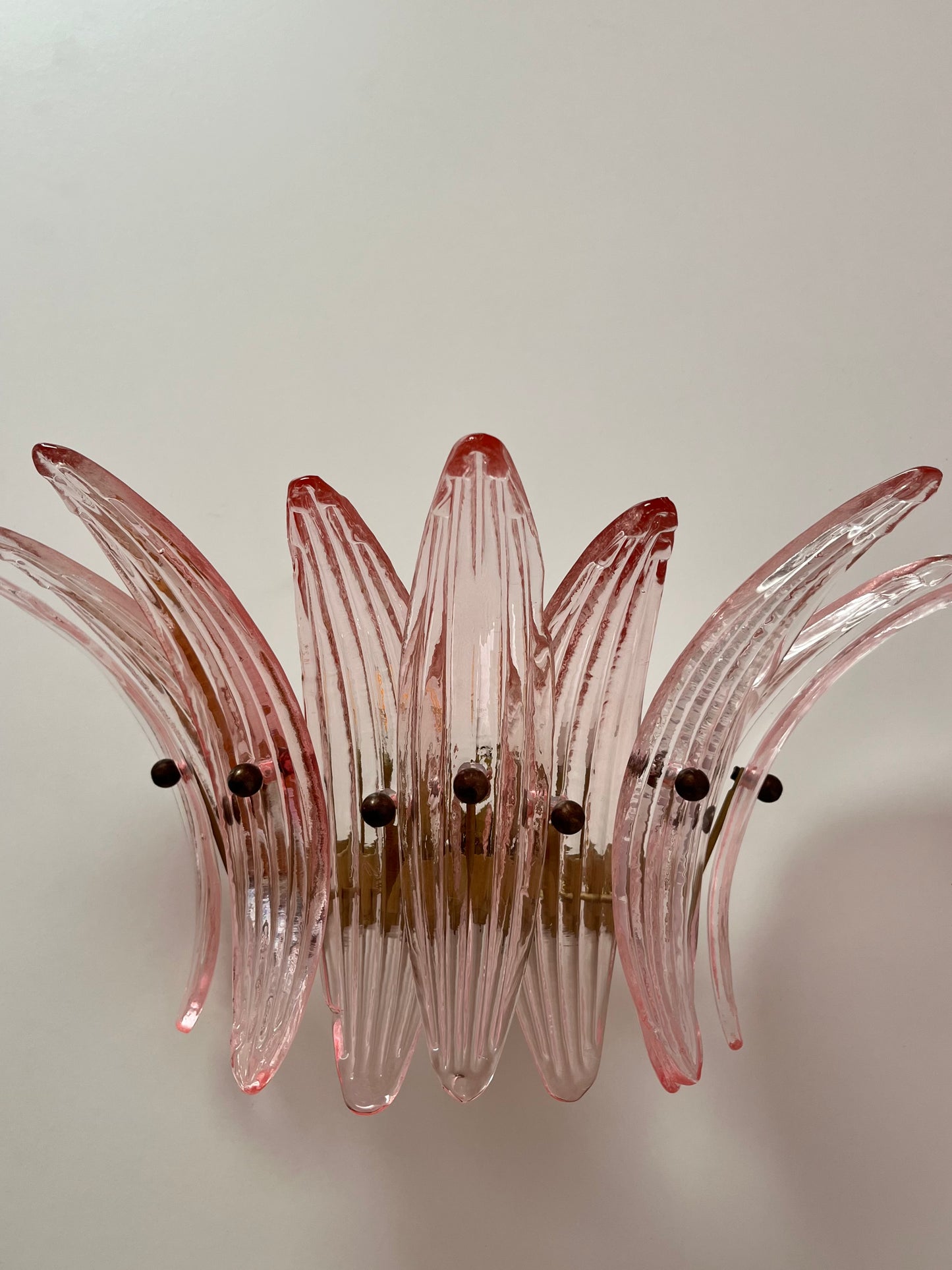 Pair of Murano Glass Palmette Wall Lights