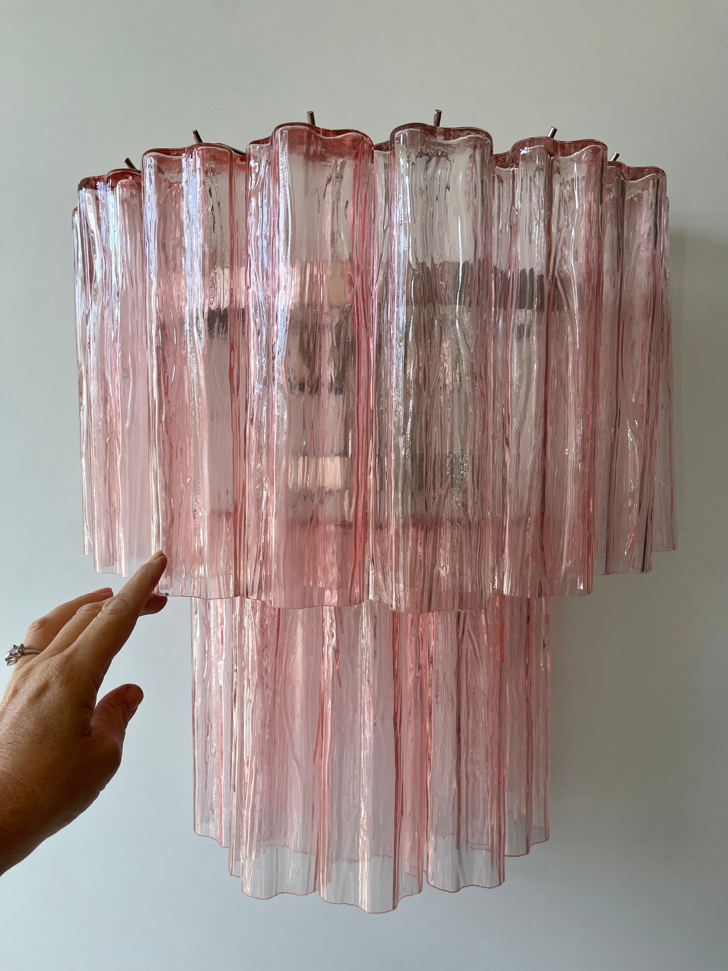 Large Murano Glass Wall Light - Two Available