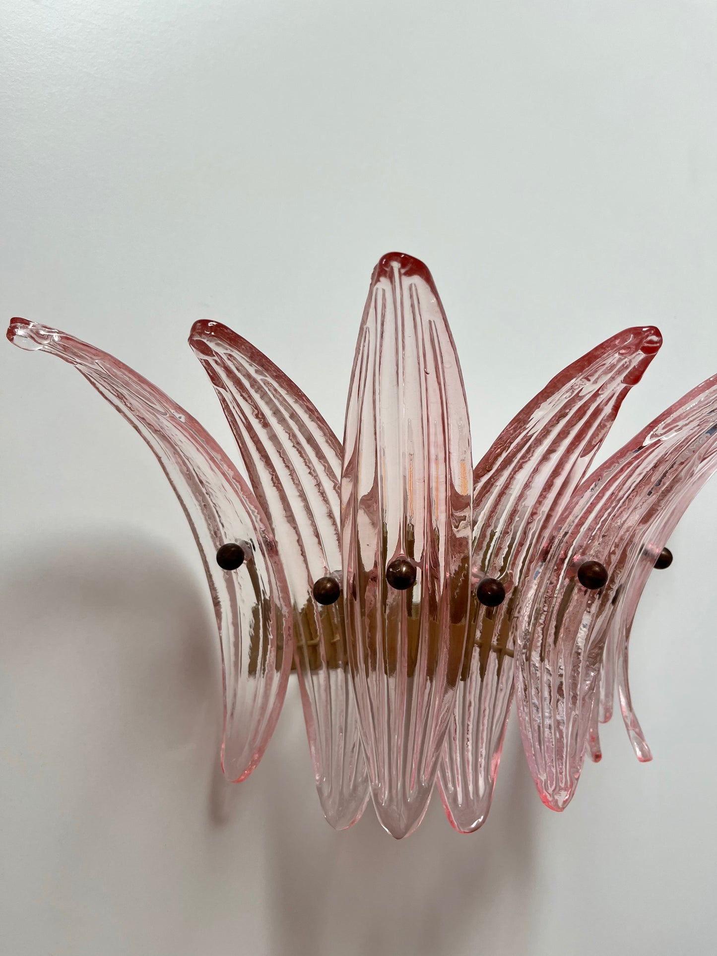 Pair of Murano Glass Palmette Wall Lights